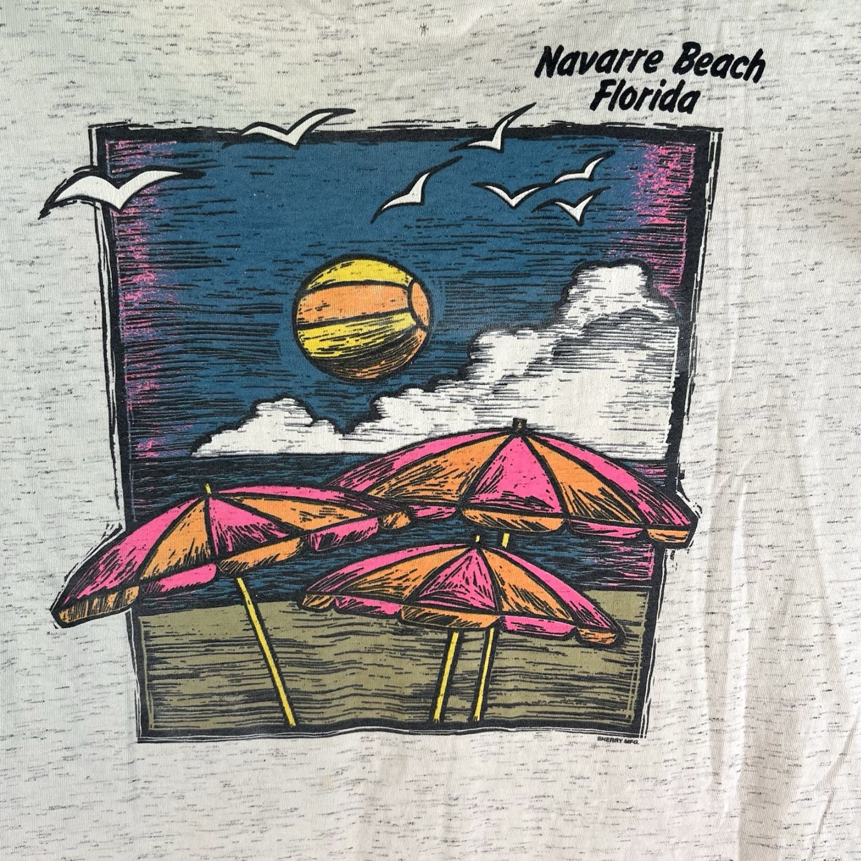 Vintage VINTAGE Beach T-Shirt Shirt Adult XL Gray Logo Florida 90s Graphic Print Stitch Short Sleeve USA Men Mens Size US XL / EU 56 / 4 - 3 Thumbnail