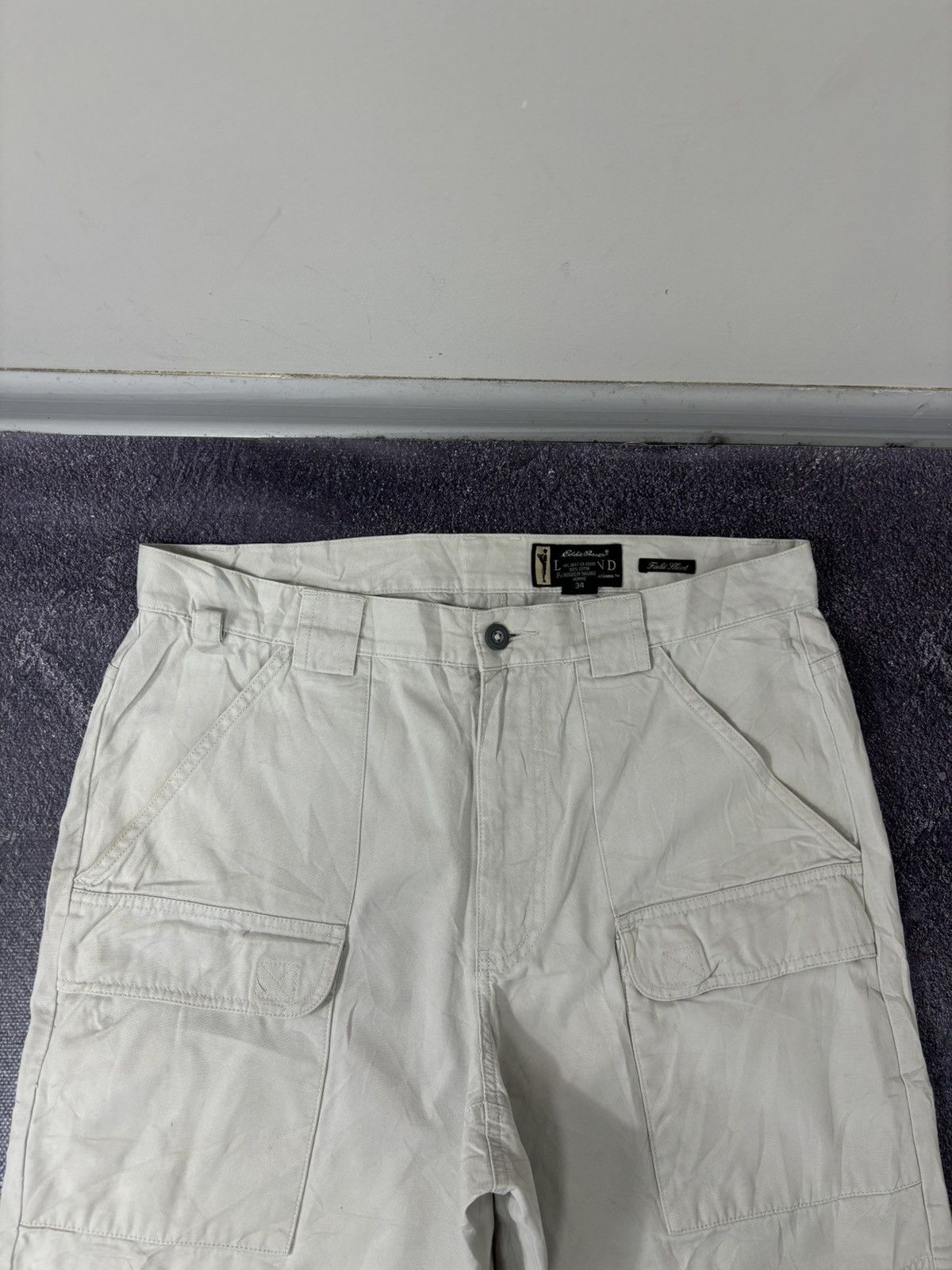 Eddie Bauer Vintage Eddie Bauer Legend Beige Utility Field Cargo Shorts Size US 34 / EU 50 - 8 Thumbnail
