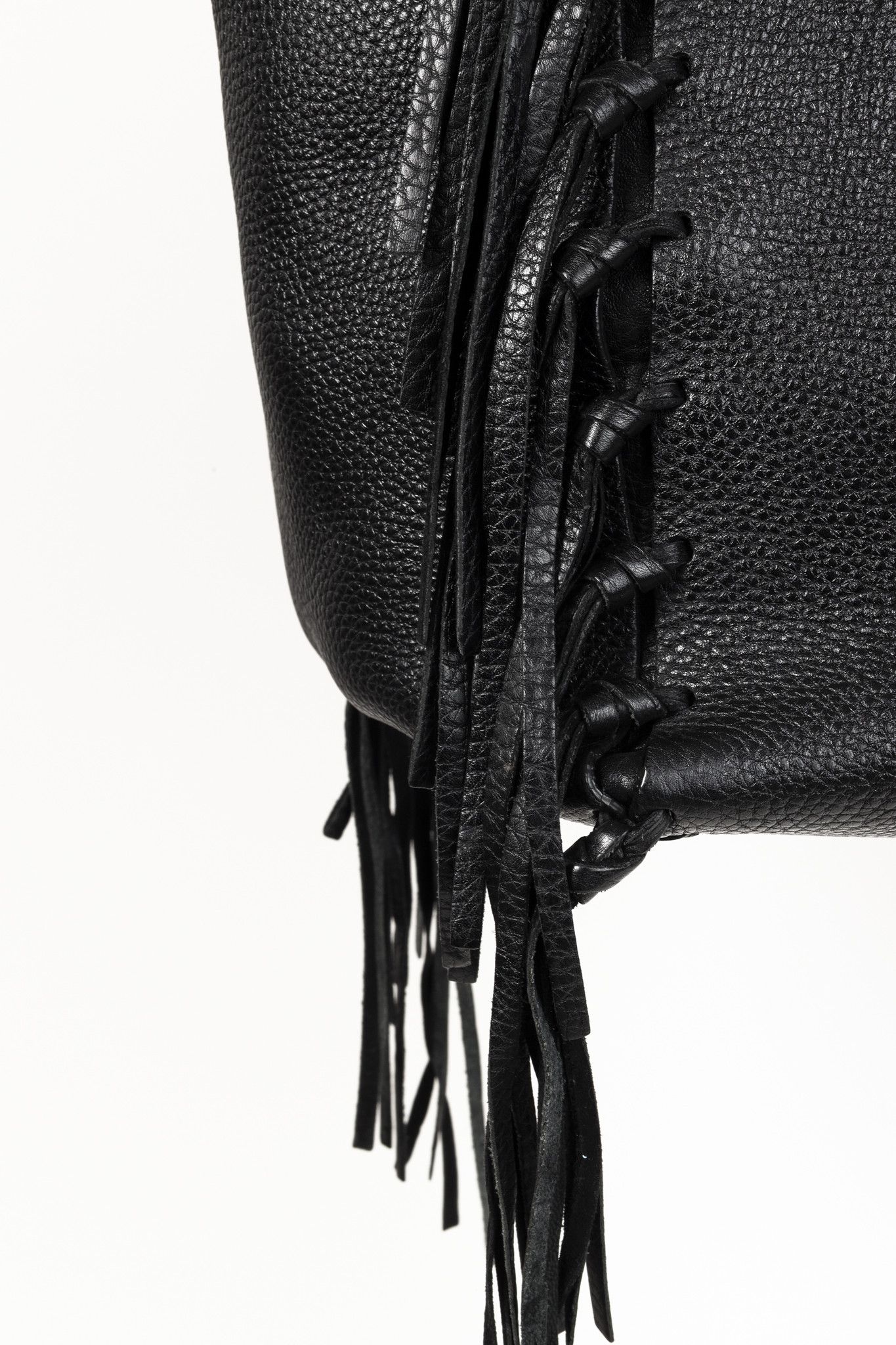 Valentino Valentino Garavani C-Rockee Fringe Tote Bag Black Size ONE SIZE - 10 Thumbnail