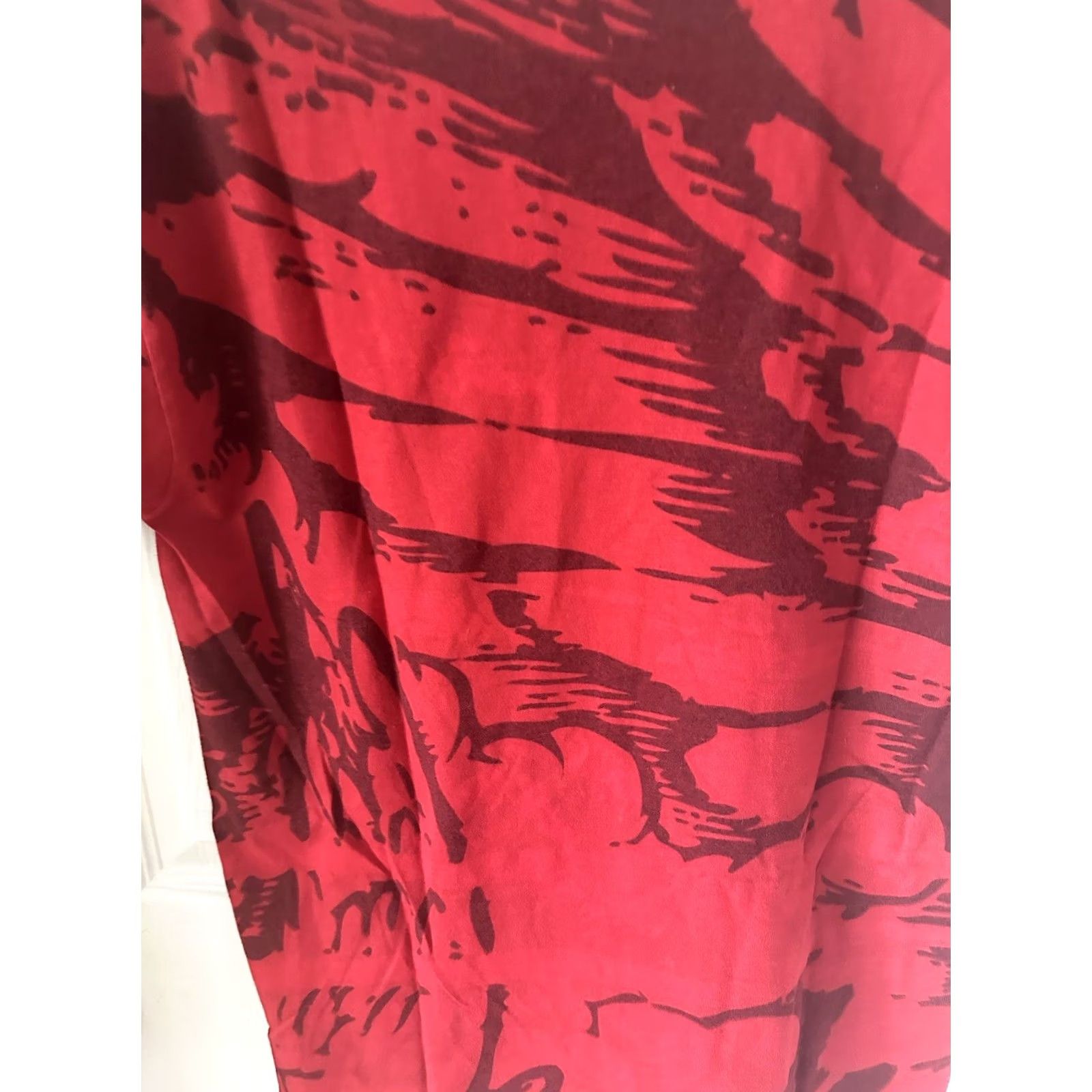 Jerzees VINTAGE JERZEES Red AOP St. Michael Defend US ALL Shirt Adult Medium 90s RARE Men Size US M / EU 48-50 / 2 - 8 Thumbnail