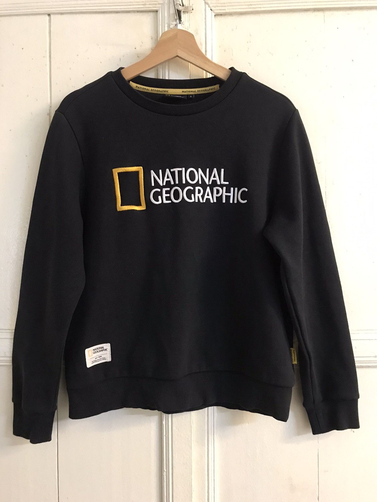 image of Archival Clothing National Geographic Bold Embroidery in Black, Men's (Size Small)