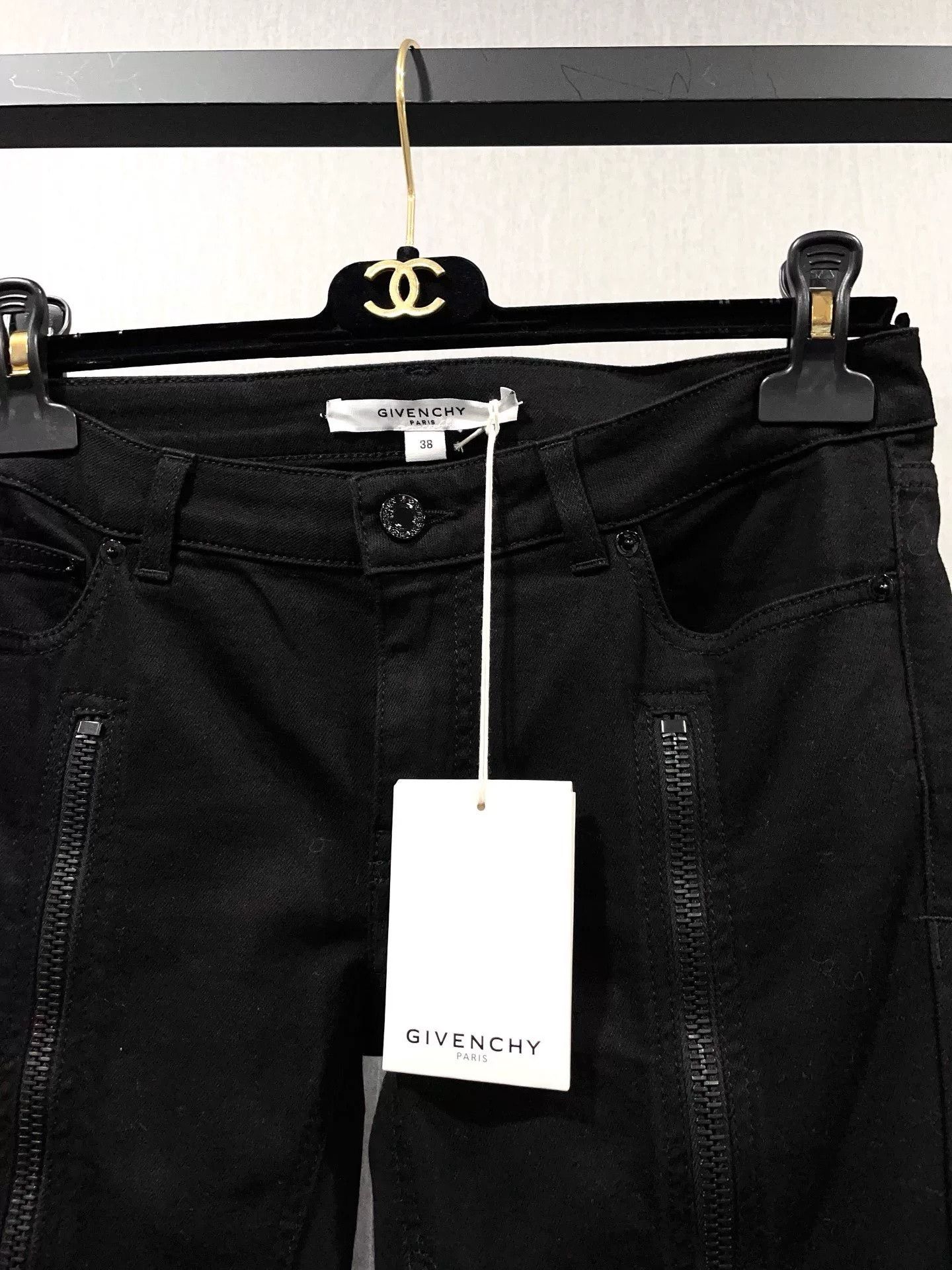 Givenchy GIVENCHY Black Zipper Design Skinny Jeans Size US 38 / EU 54 - 7 Thumbnail