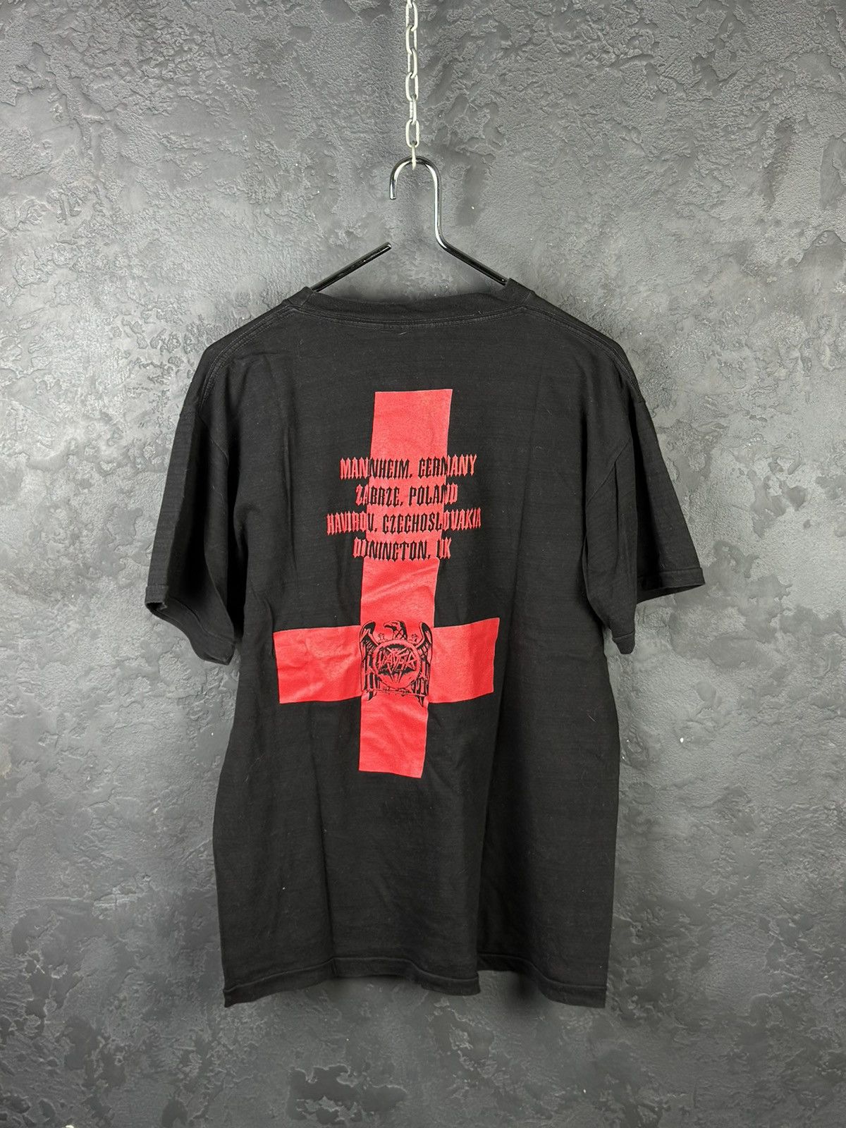 Vintage Vintage 90s Slayer Brockum Tour T-shirt 1992 Concert Rare Size US XL / EU 56 / 4 - 9 Thumbnail