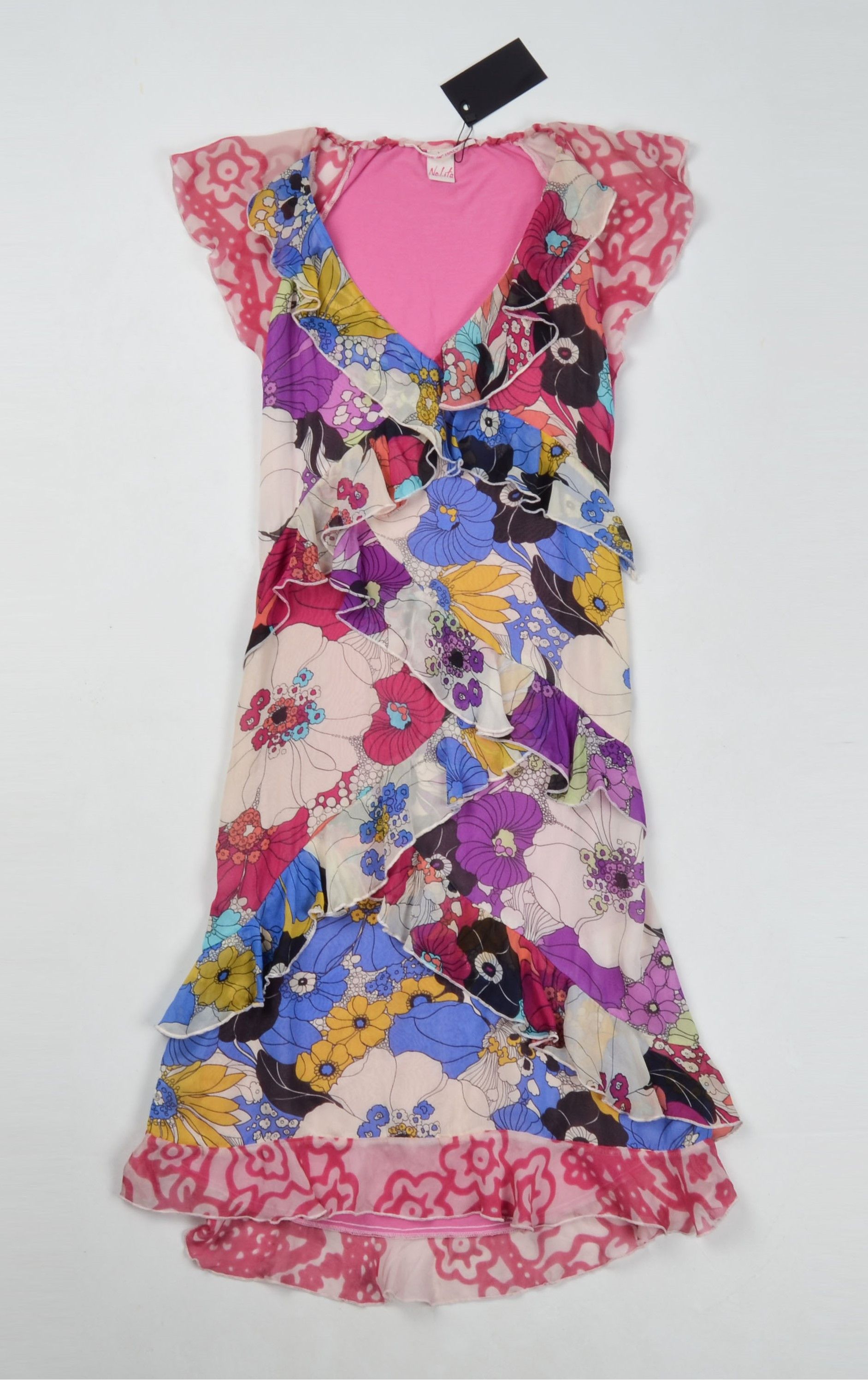 Designer × Vintage NoLita North Little Italy Y2K Fairy Coquette Floral Dress Size S / US 4 / IT 40 - 4 Thumbnail