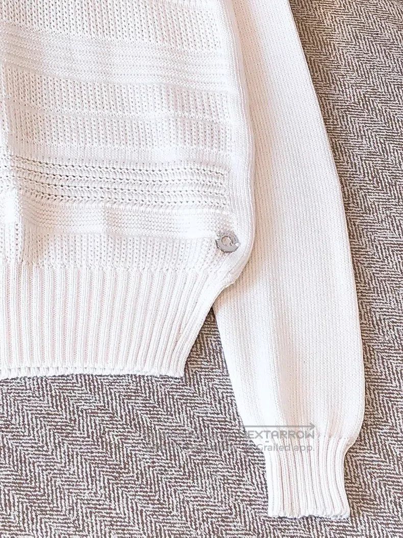 Loro Piana Loro Piana White Silk Knit Top Size XS / US 0-2 / IT 36-38 - 4 Thumbnail