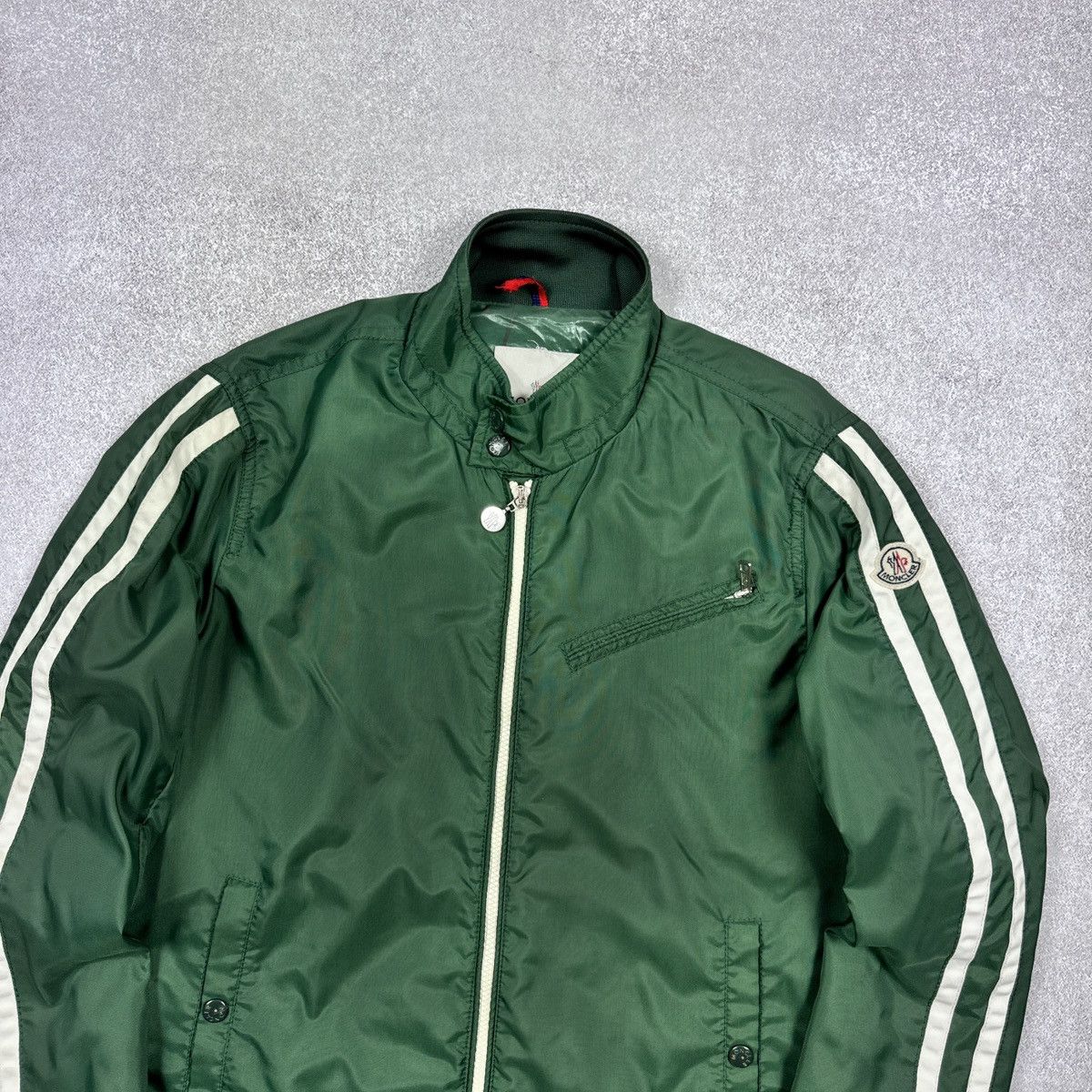 Moncler Men`s Moncler Emile Green Nylon Bomber Jacket Size 2 / M Size US M / EU 48-50 / 2 - 6 Thumbnail