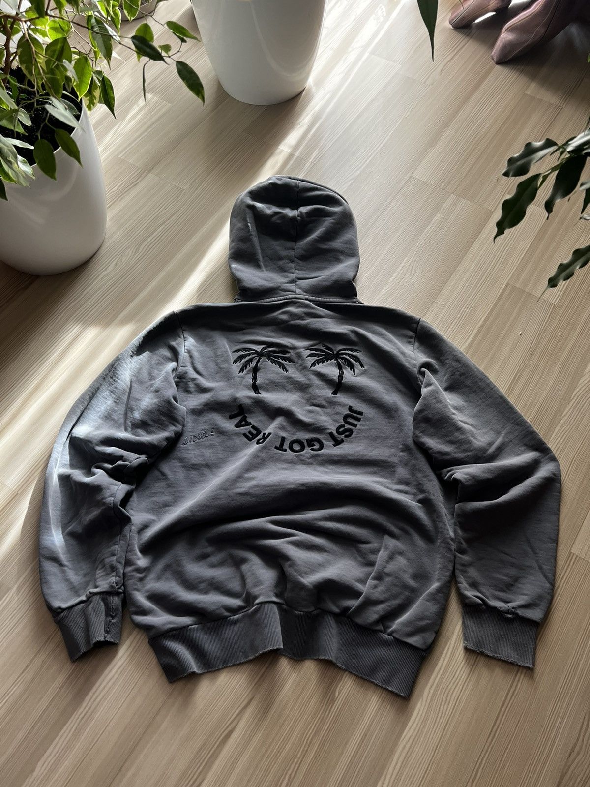 Diesel Crazy Distressed Diesel Gray Hoodie Big Logo Y2K Size US M / EU 48-50 / 2 - 13 Thumbnail