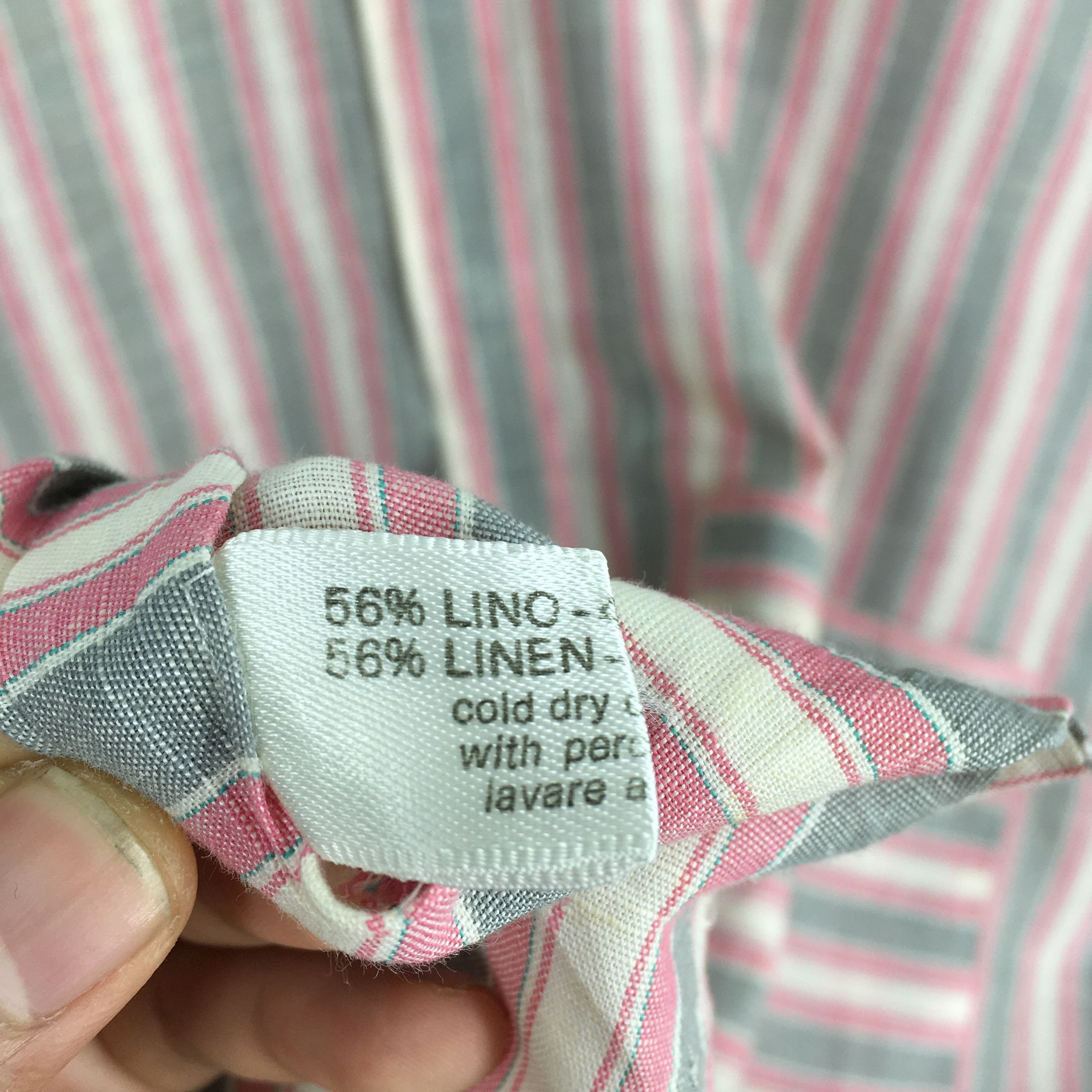 Designer × Mila Schon × Retrofit Vintage Mila Schon Paris Stripes Flannel Linen Shirt M Size US M / EU 48-50 / 2 - 7 Thumbnail