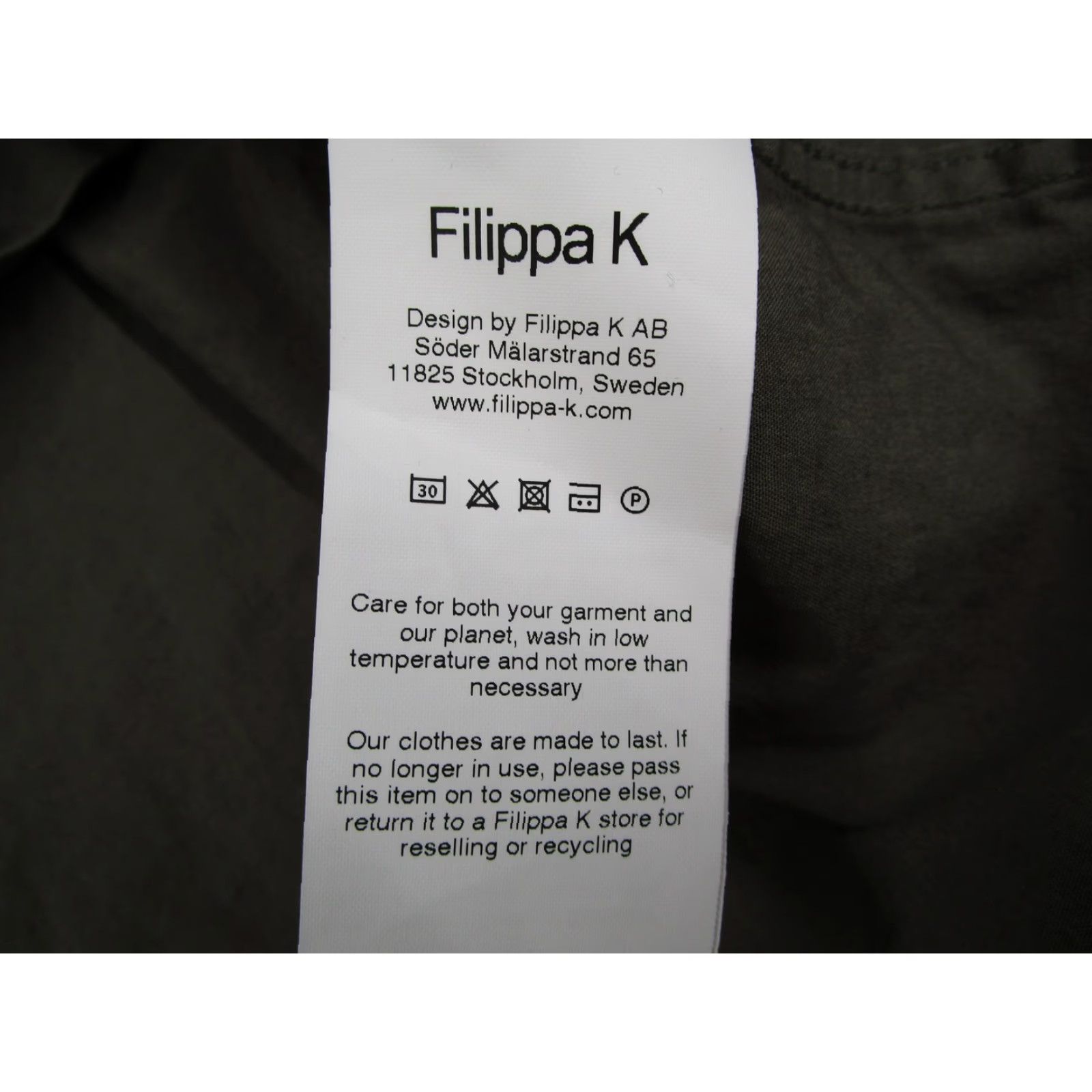 Filippa K Filippa K Olive Green Military Button-Up Shirt Mens Medium Long Sleeve Classic Fit Size US M / EU 48-50 / 2 - 4 Thumbnail