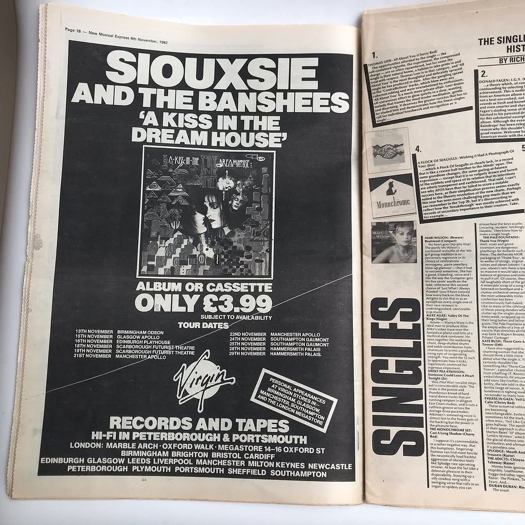 Band Tees × POP MAGAZINE × Vintage Vintage NME Magazine 6 November 1982 David Sylvian, The Who Size ONE SIZE - 5 Thumbnail