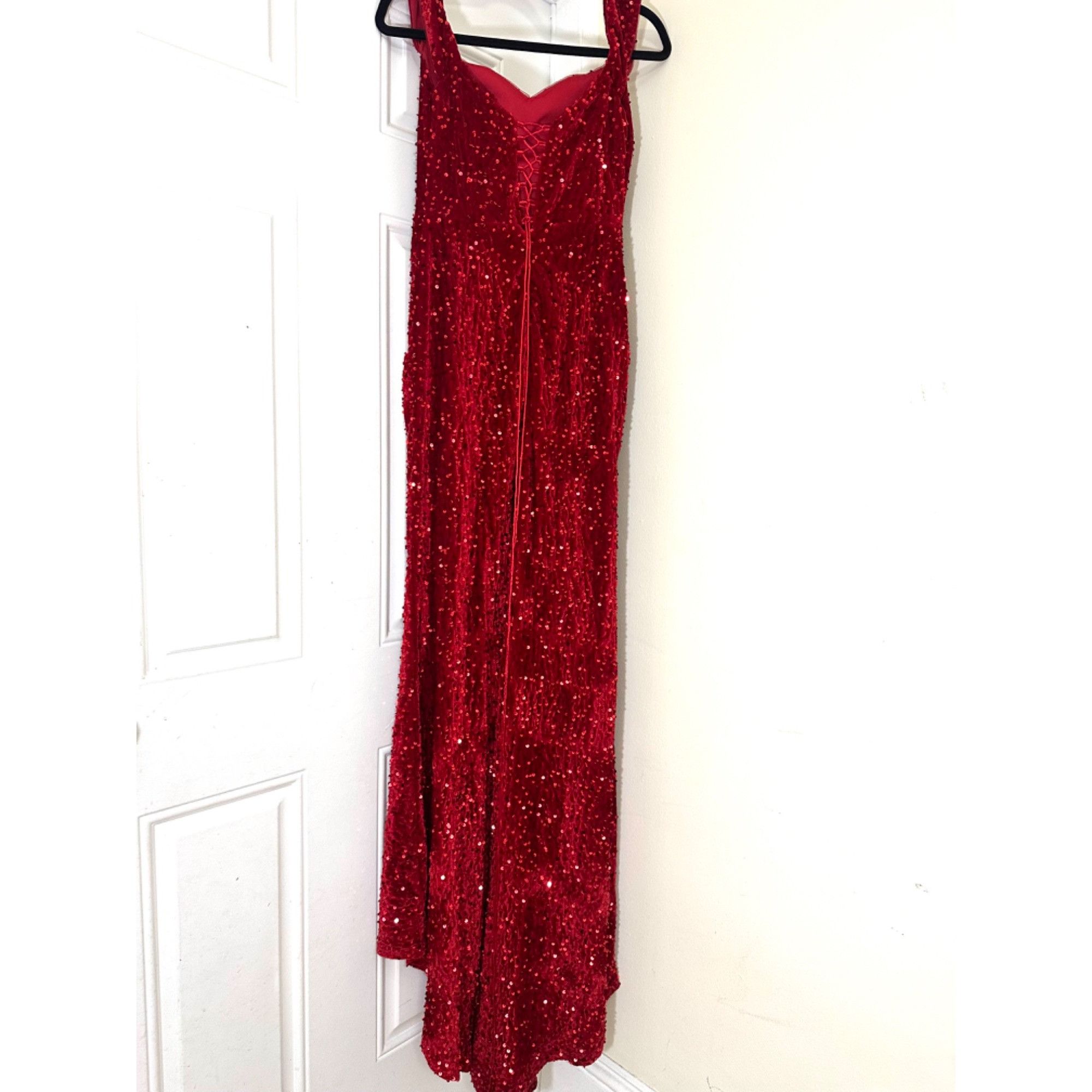 Other Timeless Sheath/Column Off-the-Shoulder Sweep Train Velvet S Size XS / US 0-2 / IT 36-38 - 5 Thumbnail