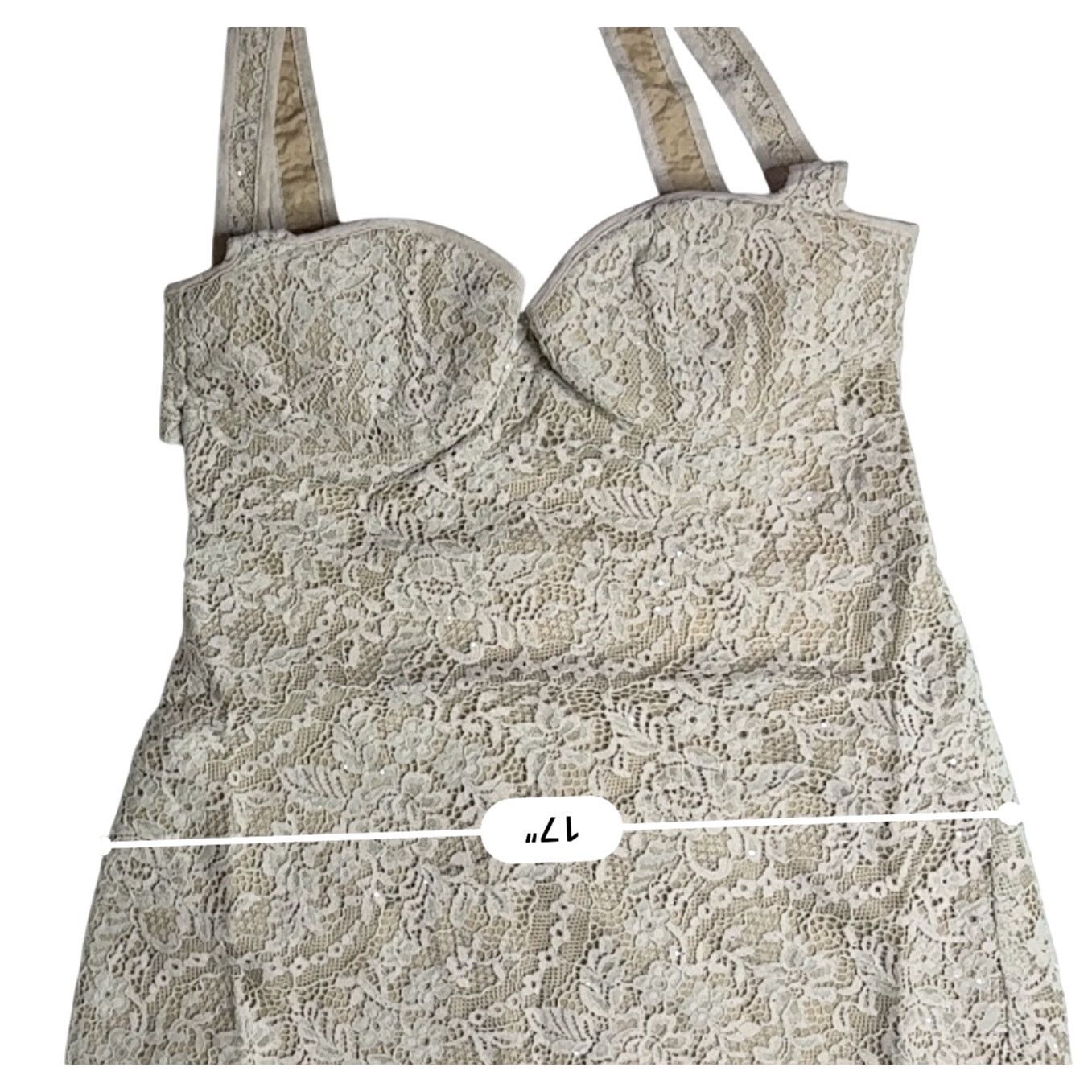 Other Rumored Loverboy Mini Dress Cream Lace MEDIUM Croquette Size M / US 6-8 / IT 42-44 - 9 Thumbnail
