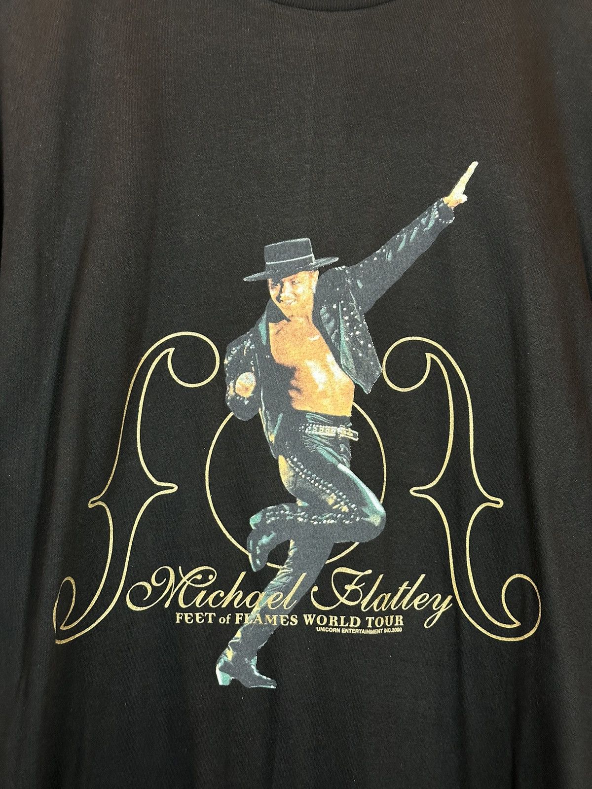 Vintage RARE Vintage Michael Flatley Feet Of Flames World Tour Shirt Size US L / EU 52-54 / 3 - 3 Thumbnail