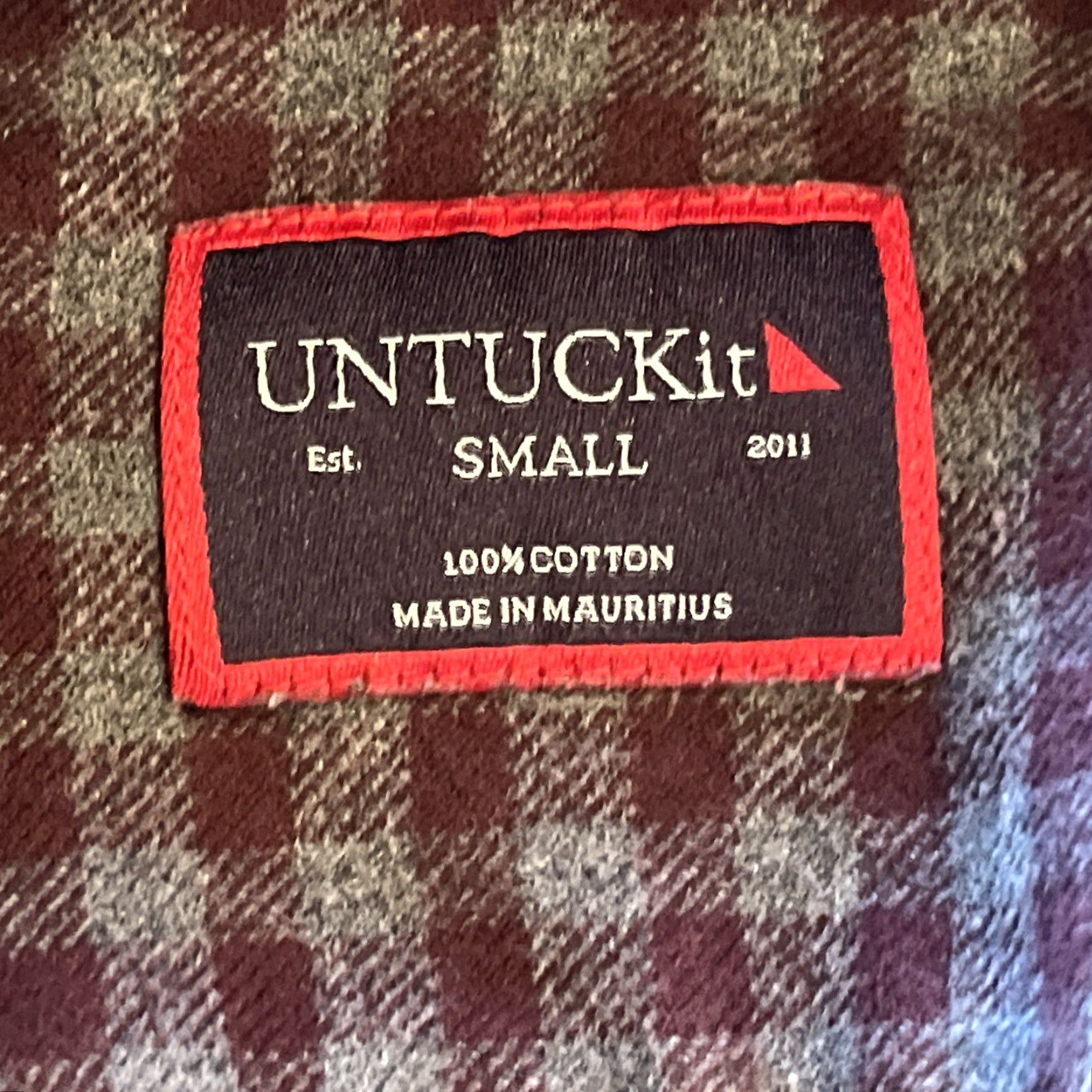 UNTUCKit UNTUCKit Plaid Shirt Cotton Blue Purple Small Button-Up Long Sleeve Mens Regular Fit Casual Size US S / EU 44-46 / 1 - 5 Thumbnail