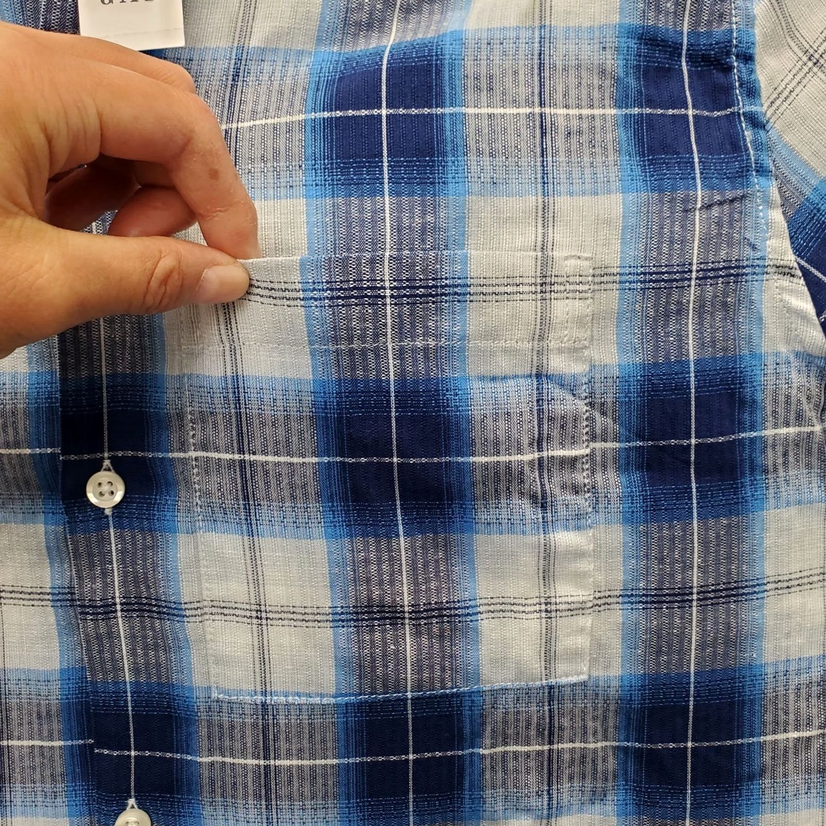 Gap Gap Mens M Button-Up Shirt Casual Plaid Multicolor Cotton Short Sleeve Camp Shirt Size US M / EU 48-50 / 2 - 7 Thumbnail