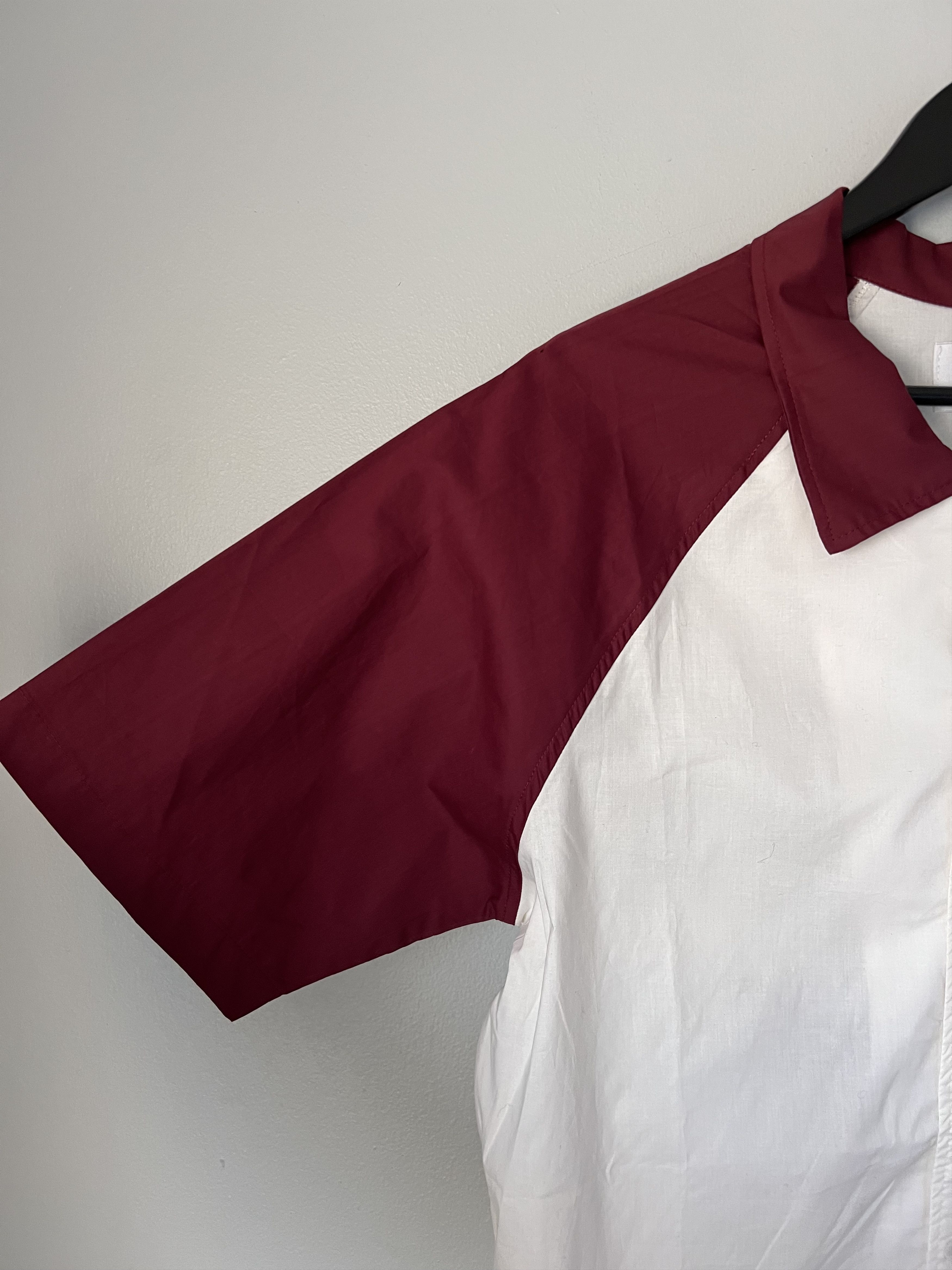 Rhude Rhude Raglan Poplin Button Up Shirt in Maroon Size US S / EU 44-46 / 1 - 4 Thumbnail