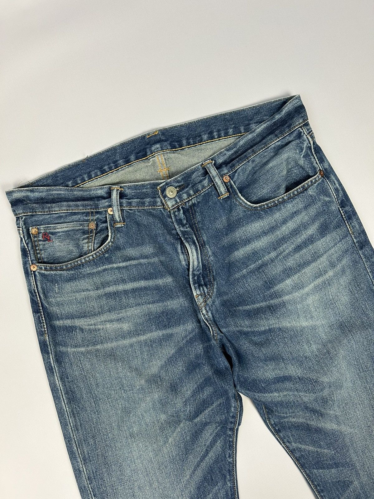 Polo Ralph Lauren × Ralph Lauren × Vintage Polo Ralph Lauren Slim Fit Blue Jeans Wash Stratford Jeans Size US 34 / EU 50 - 2 Thumbnail