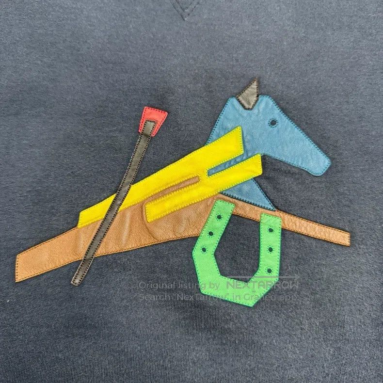 Hermes Hermes Leather patch pony sweatshirt Size US M / EU 48-50 / 2 - 6 Thumbnail