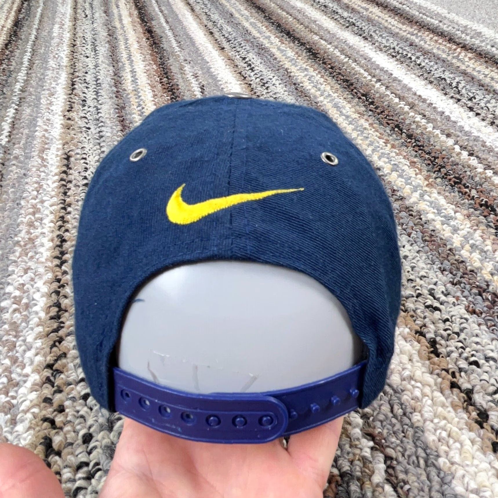 Nike VINTAGE Nike Baseball Cap Hat Snapback Men Adjustable Blue 90s Sports Logo Outdoor Size ONE SIZE - 2 Thumbnail