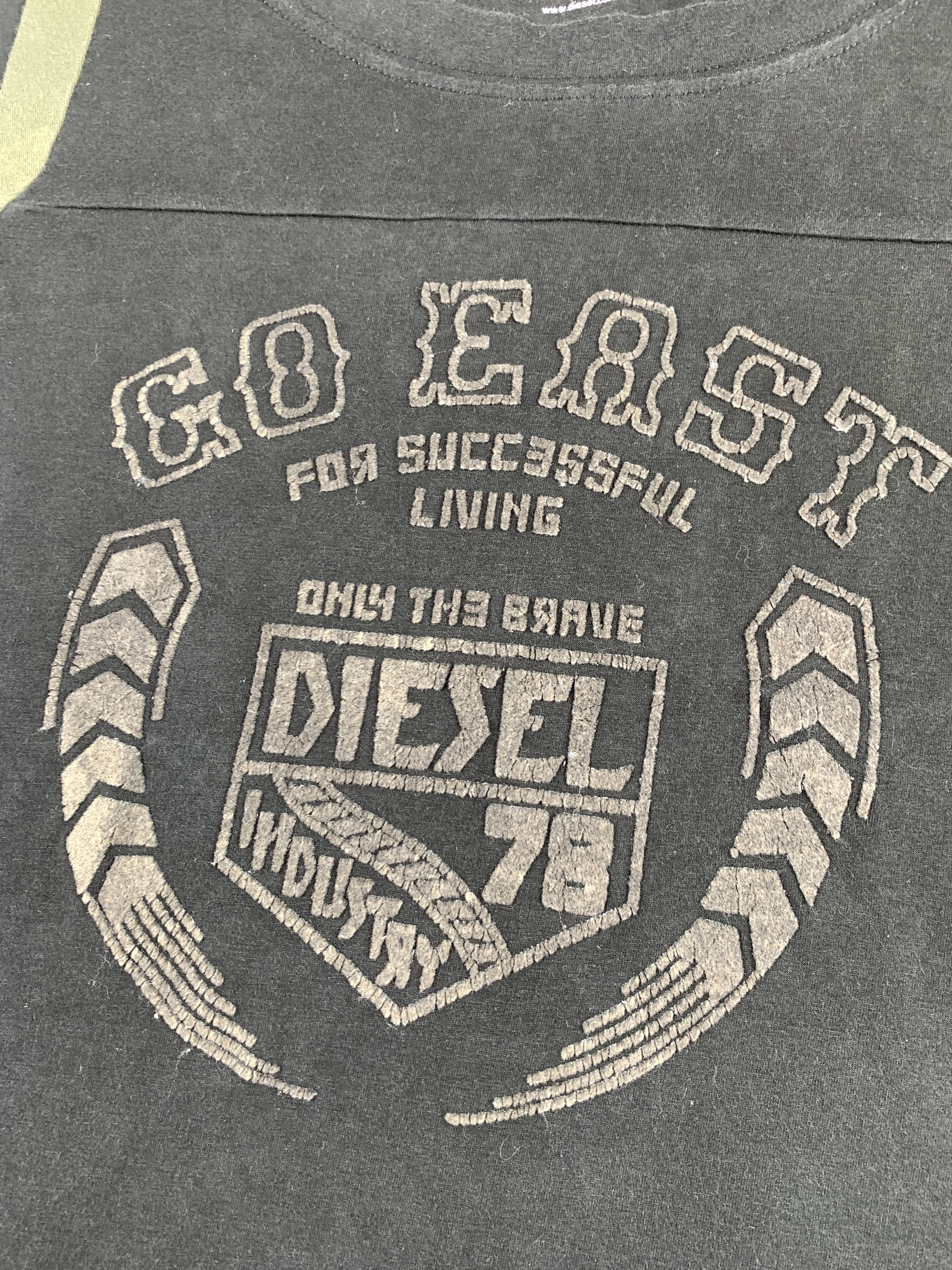 Diesel Diesel Black Fitted Velvet Print Tee (S) Size S / US 4 / IT 40 - 4 Thumbnail