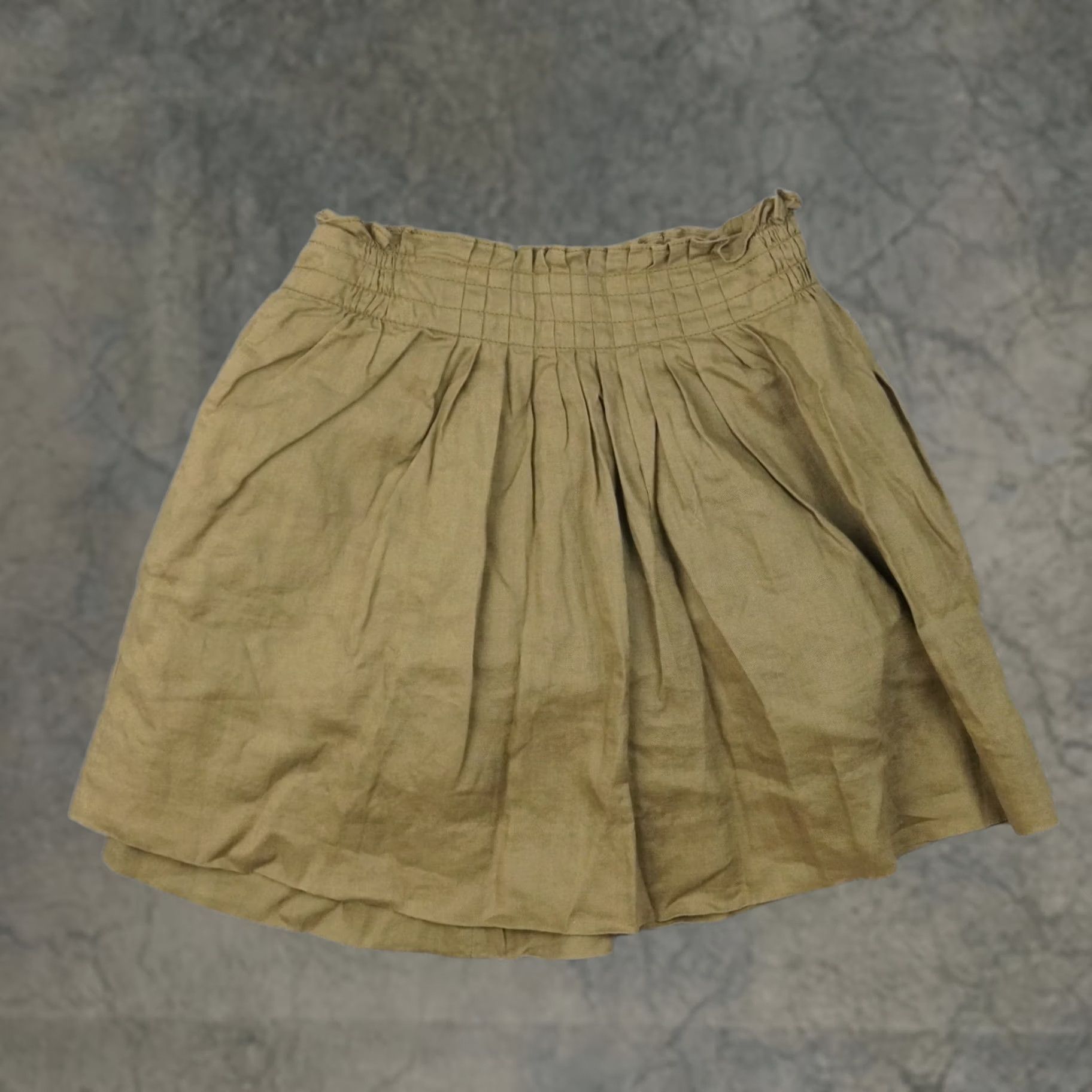 J.Crew J.CREW Green Linen Cotton Boho Skirt Womens Size 2 Pleated Casual Size 26" / US 2 / IT 38 - 1 Thumbnail