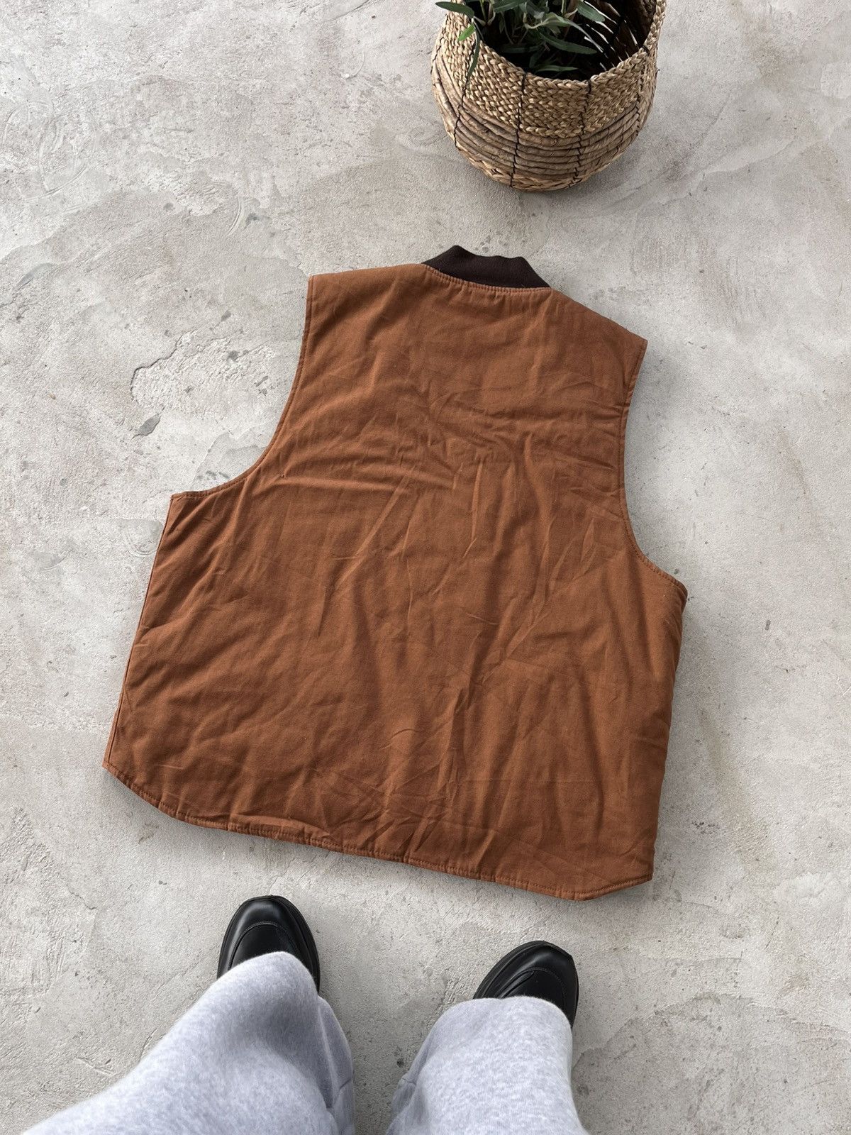 Carhartt Vintage Brown Cowboy Western Workwear Vest Carhartt Style Size US XL / EU 56 / 4 - 2 Thumbnail