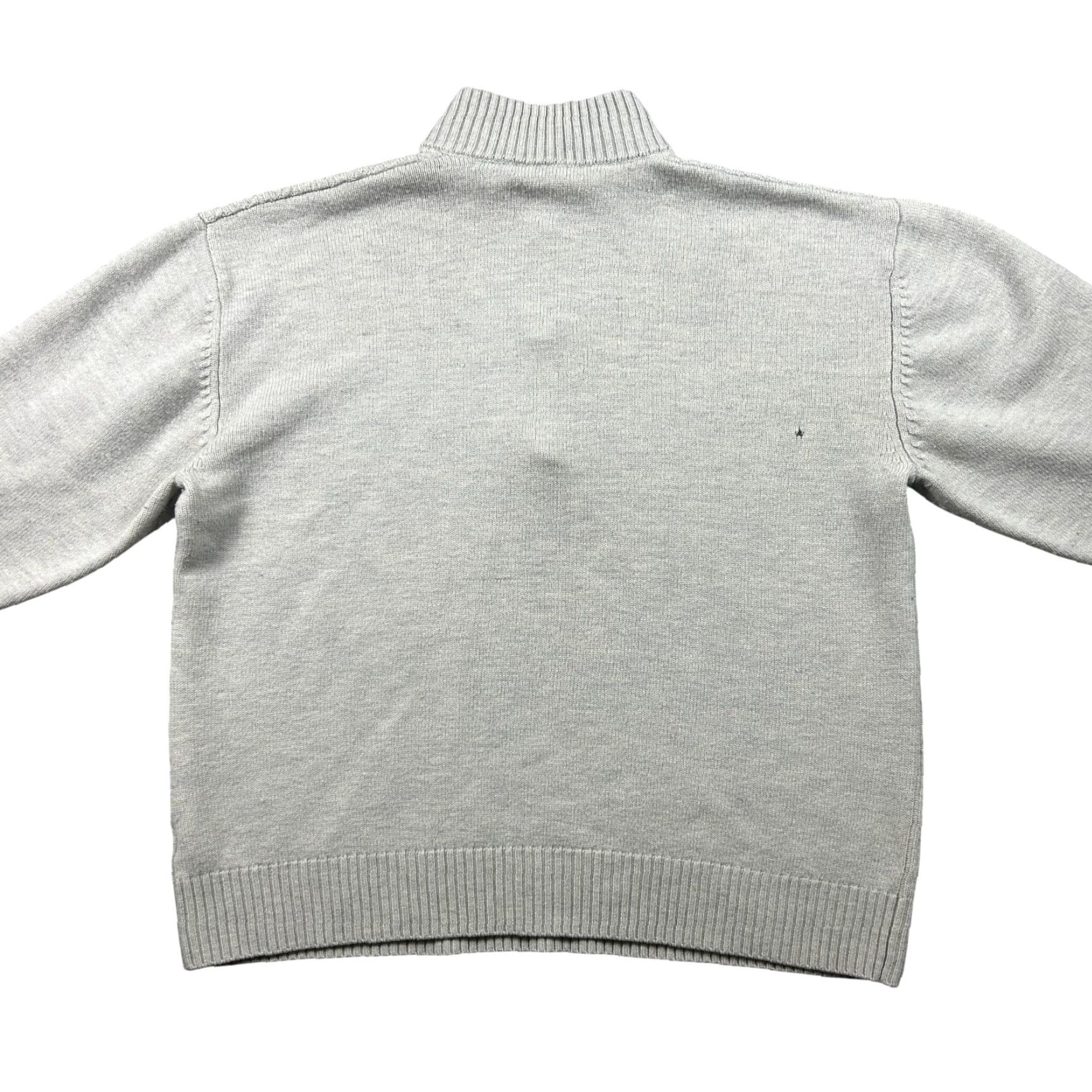 Pronto Uomo Pronto-Uomo Sweater Mens 2XLT Tall Light Gray Wool Cable Knit 1/4 Zip Pullover Size US XXL / EU 58 / 5 - 5 Thumbnail