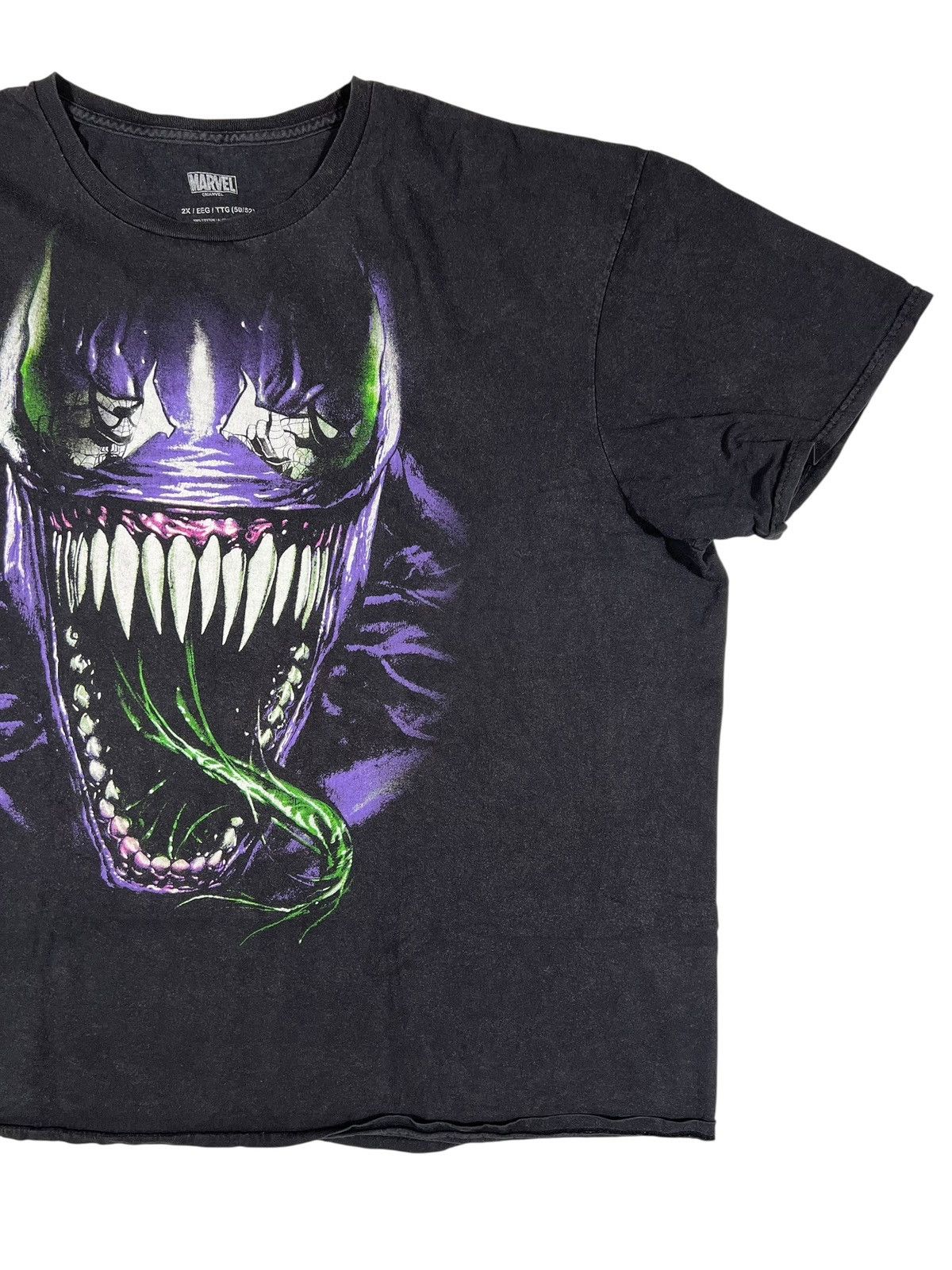 Marvel Comics Y2K Era Faded Black Venom T-Shirt Size US XXL / EU 58 / 5 - 6 Thumbnail