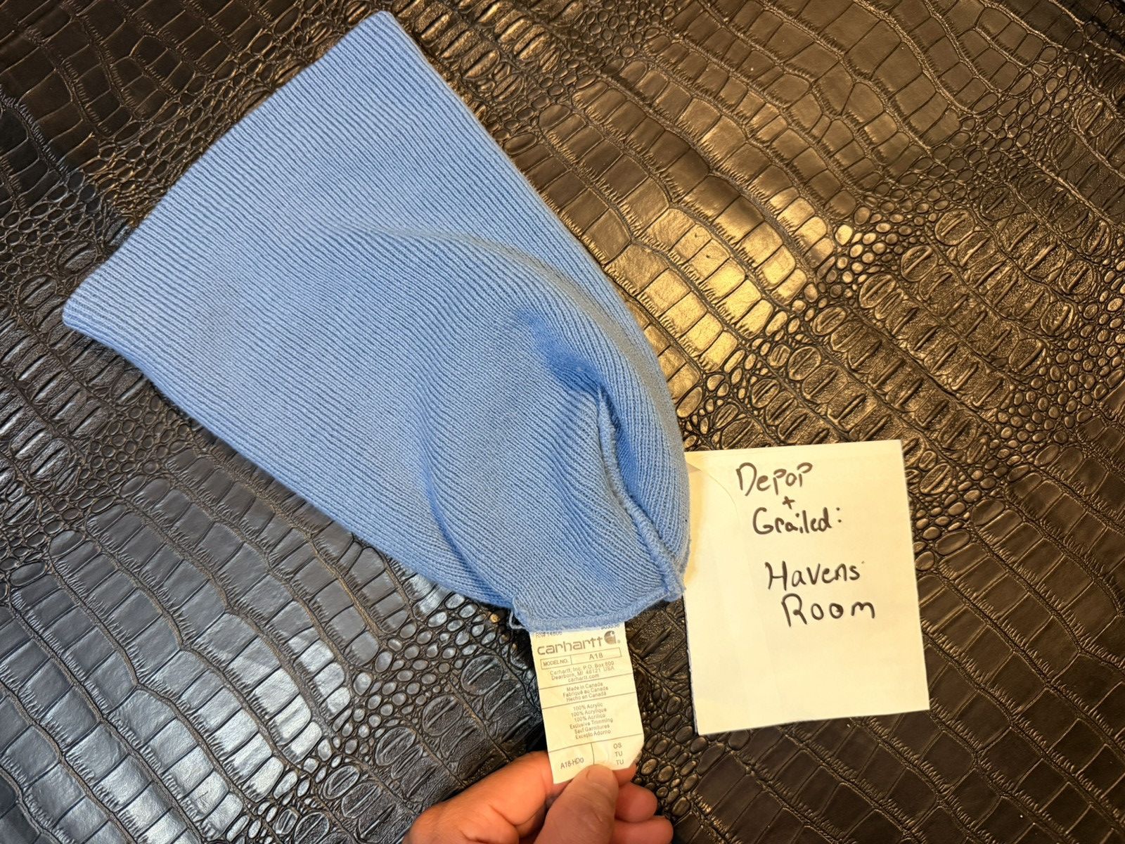 Carhartt Carhartt A18 Beanie – Light Blue (Made in Canada) Size ONE SIZE - 3 Thumbnail