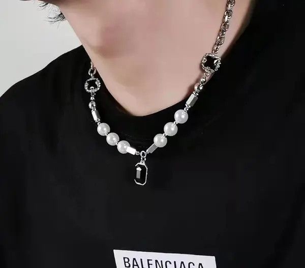 Jewelry Tamaki x Yoko Black Rhinestones Pendant Pearl Necklace Size ONE SIZE - 2 Thumbnail