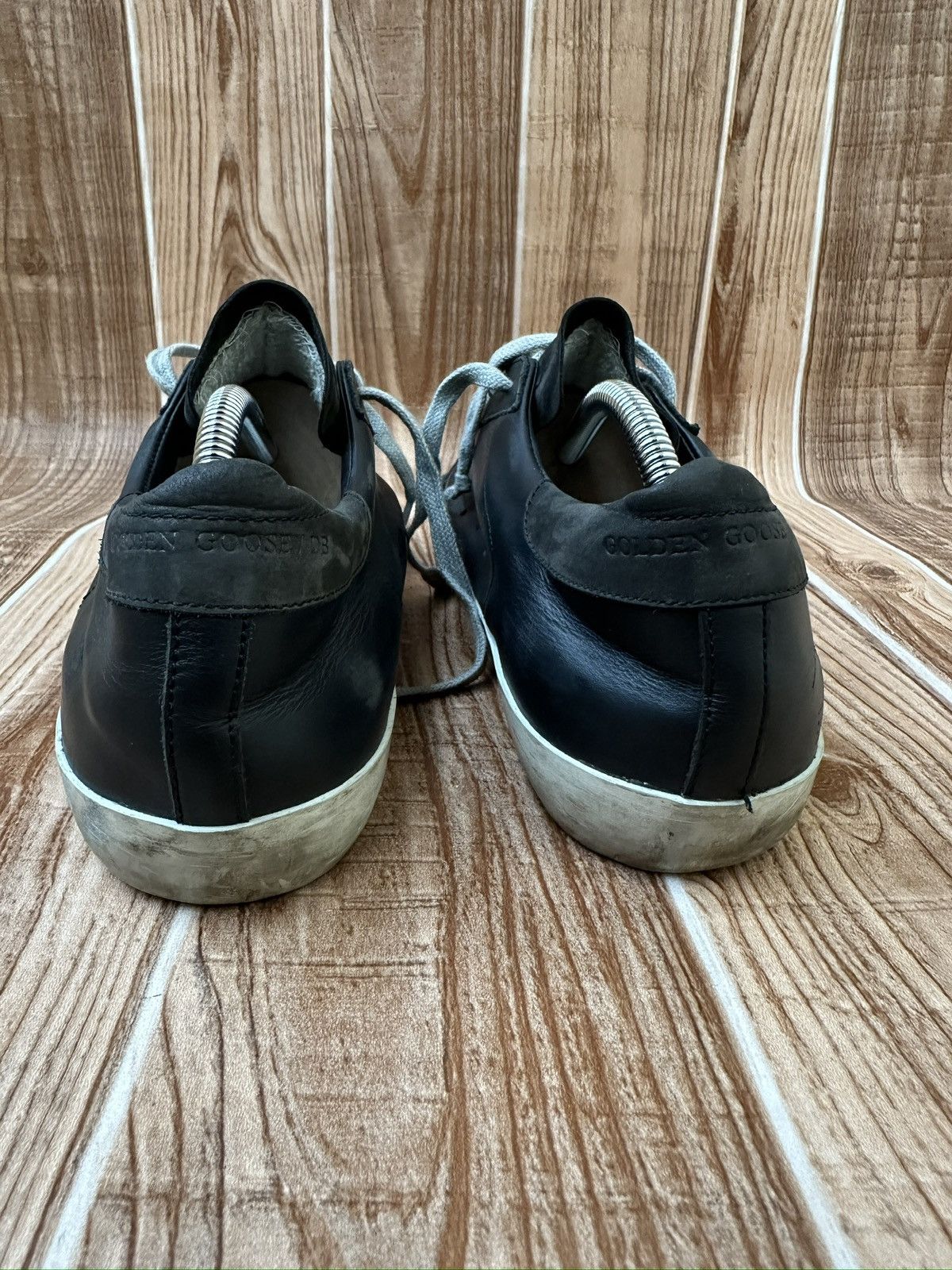 Golden Goose Golden Goose Superstar Black Leather Suede Lowtop Sneaks Size US 9 / EU 42 - 12 Thumbnail