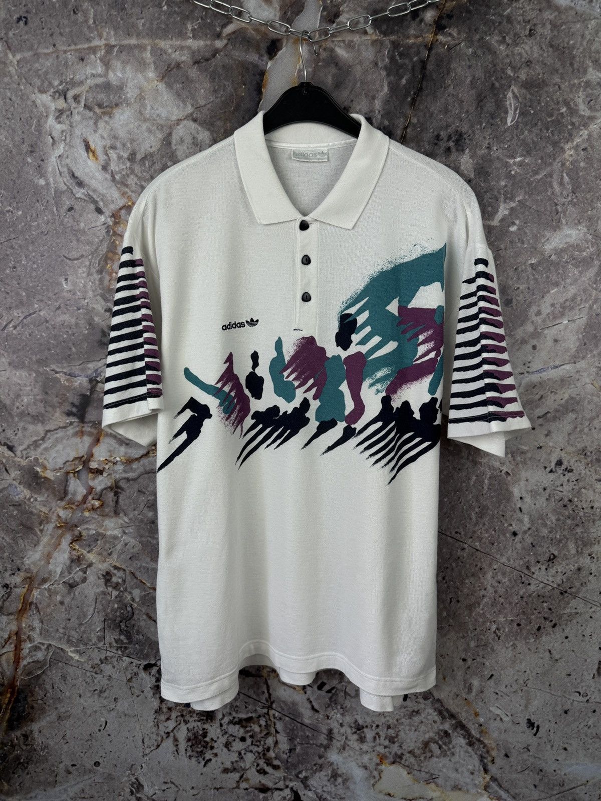 Adidas Men’s Adidas Polo Shirt Vintage Size Large Size US L / EU 52-54 / 3 - 1 Thumbnail