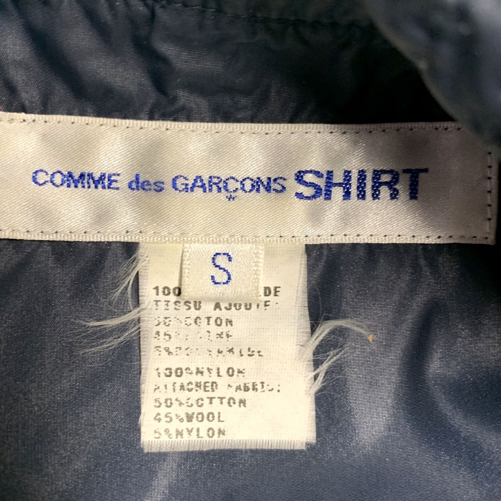 Comme des Garcons Girl COMME des GARCONS SHIRT Coat Size S Navy Multi Color Hooded Color Block Toggle Coat Size US S / EU 44-46 / 1 - 6 Thumbnail