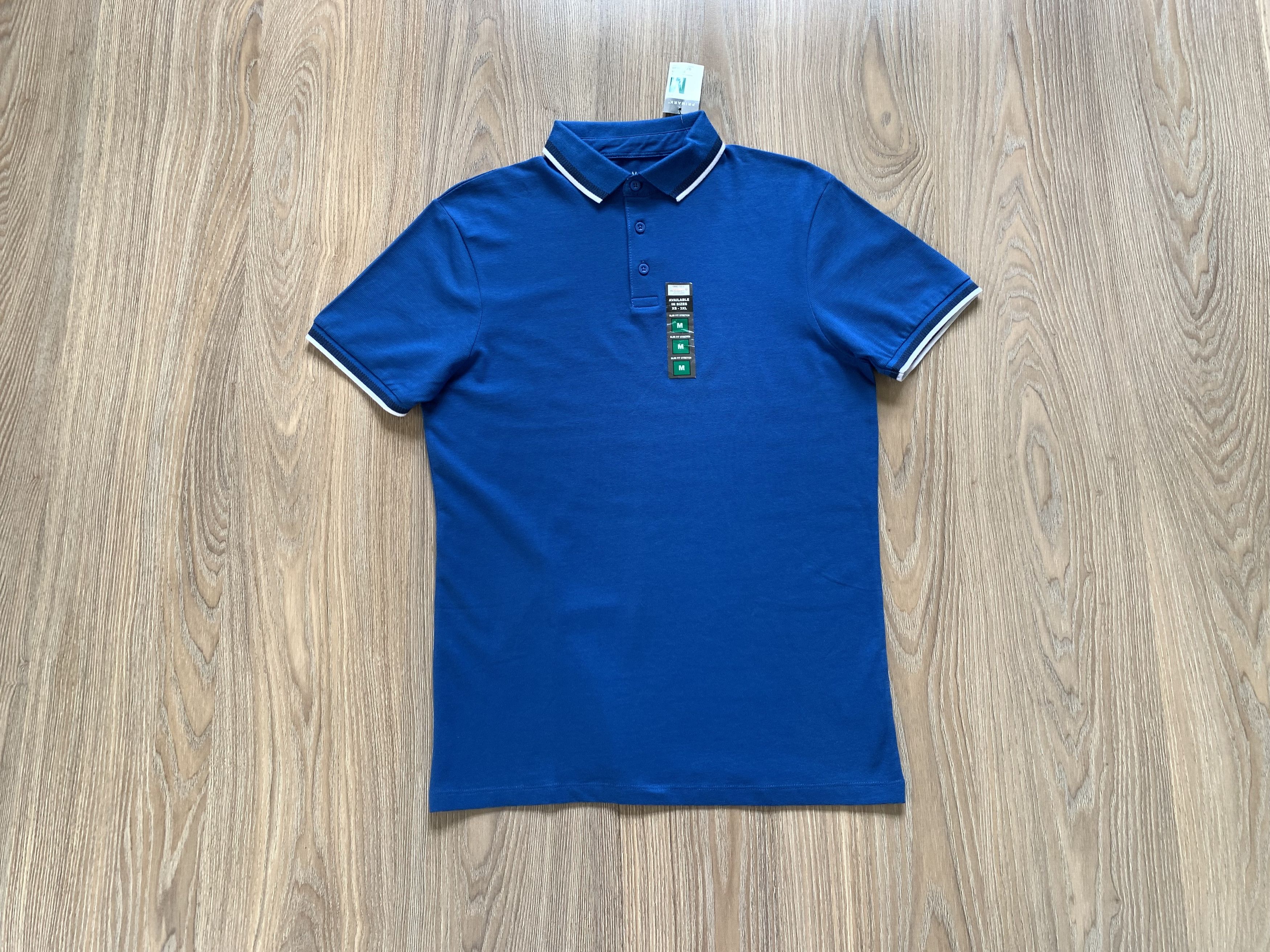 Primark Primark Basic Blue Cotton Polo T Shirt Size US M / EU 48-50 / 2 - 1 Thumbnail