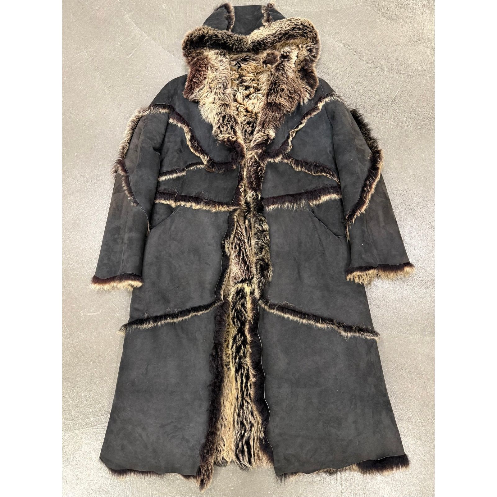 Roberto Cavalli A/W1999 Roberto Cavalli oversized patchwork shearling coat Size ONE SIZE - 1 Thumbnail
