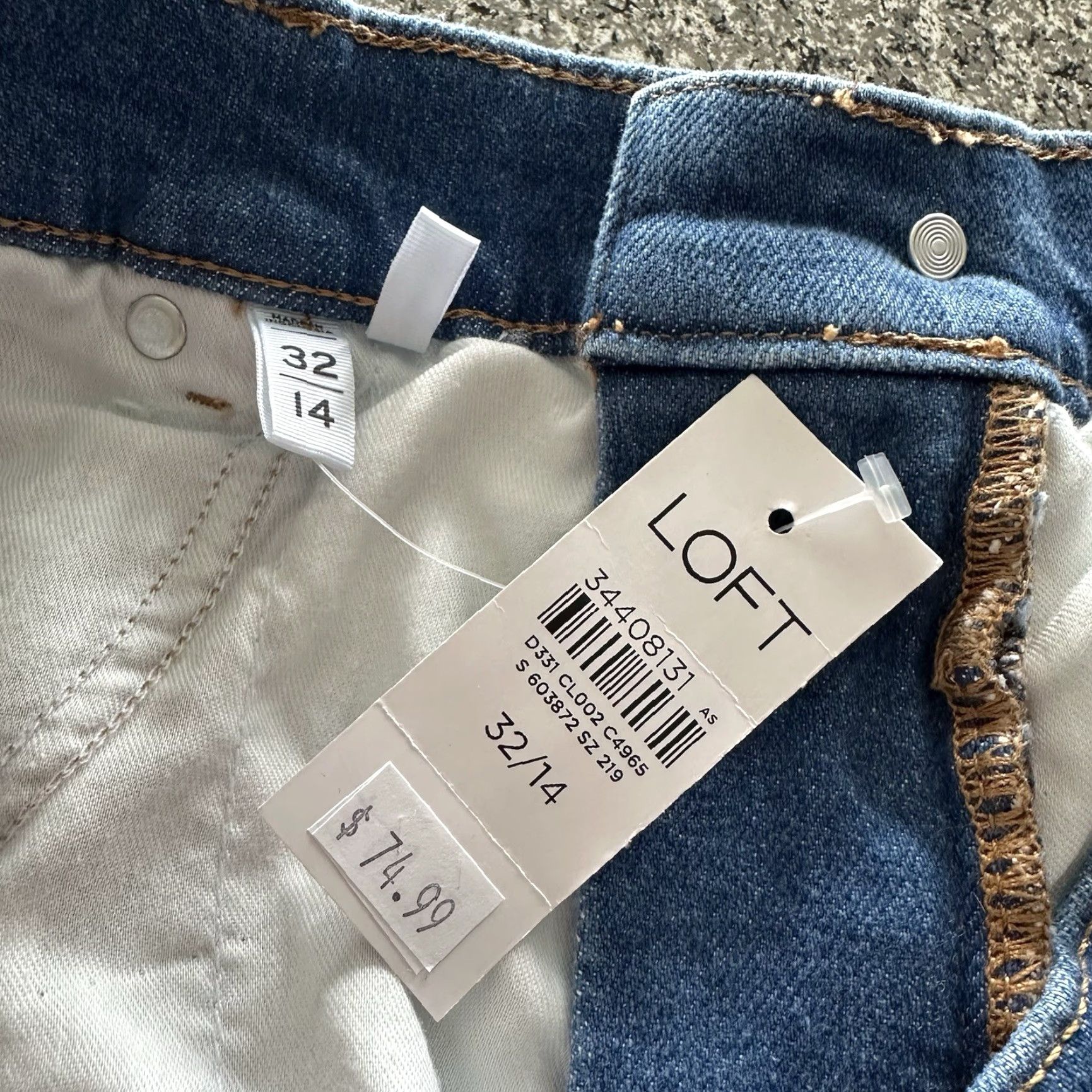 Ann Taylor Ann Taylor Loft Jeans Women’s 14 32x26 High Rise Crop Distressed Medium Jeans Size 24" / US 00 / IT 34 - 6 Thumbnail