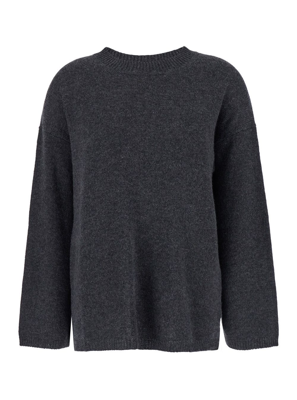 Allude Grey Relaxed Crewneck Sweater in Cashmere Woman Size S / US 4 / IT 40 - 1 Thumbnail