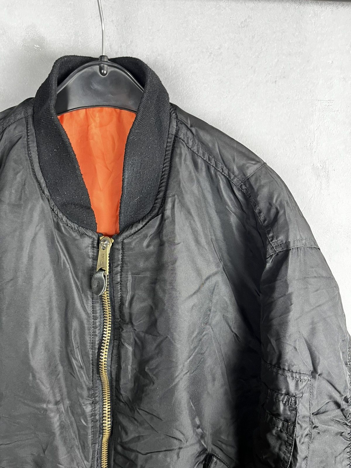 Vintage MA-1 Bomber Jacket 78 Black Size Large Size US L / EU 52-54 / 3 - 2 Thumbnail