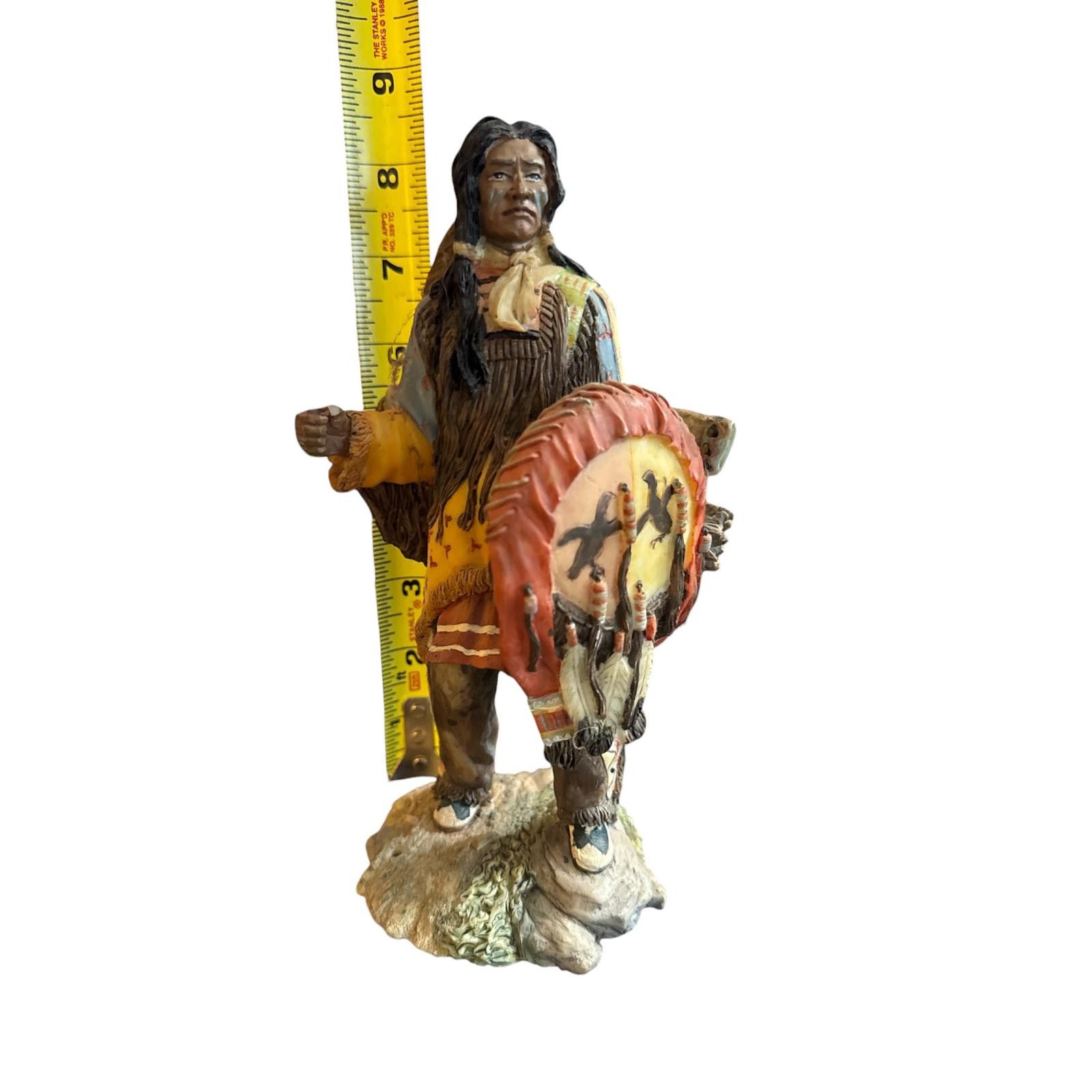 Unknown London Native American Warrior Figurine Statue with Shield and Pack Size ONE SIZE - 1 Thumbnail