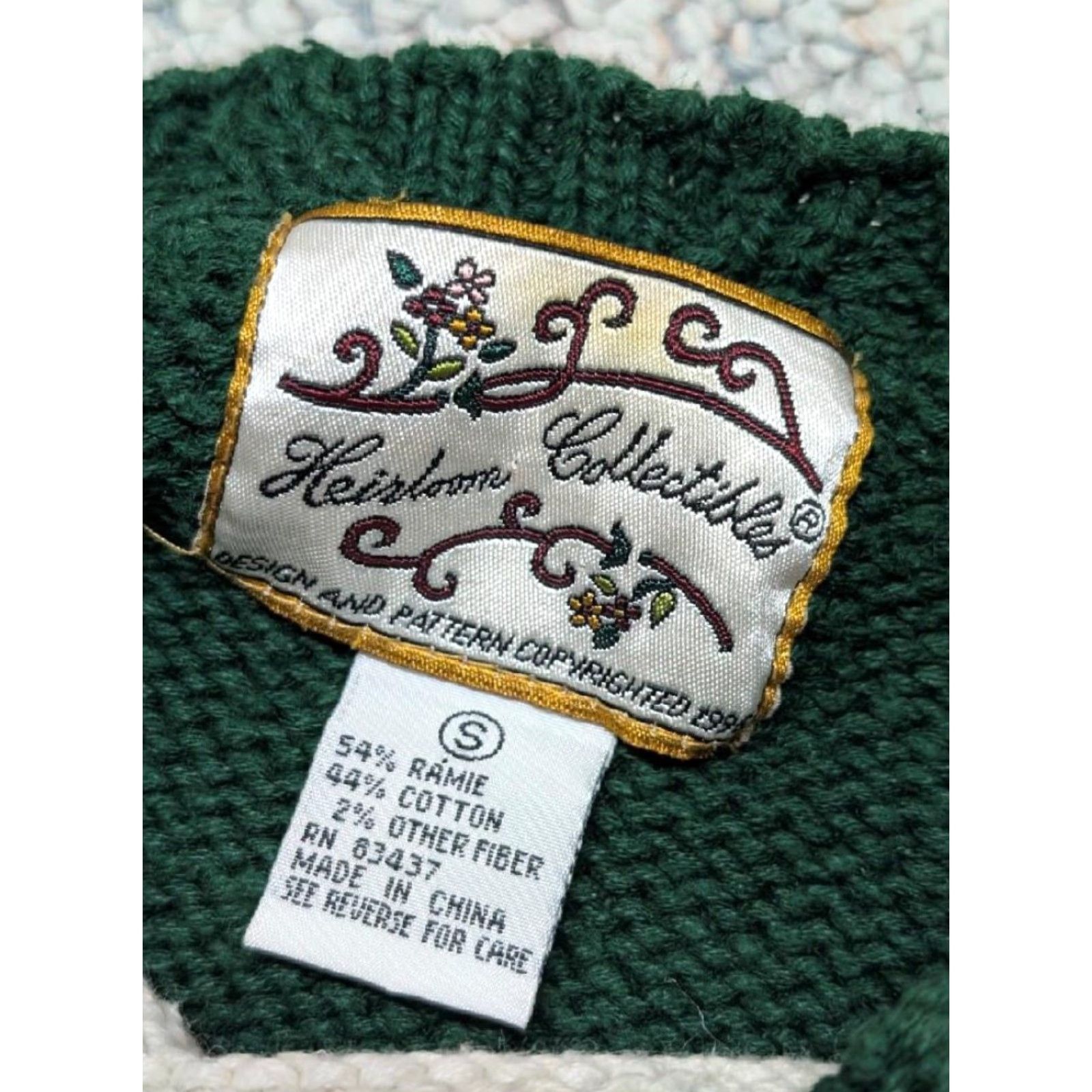 Vintage VINTAGE 1990s AUTUMN PUMPKINS scarecrow cotton knit S sweater WOMEN Crew Neck Pullover Size S / US 4 / IT 40 - 4 Thumbnail