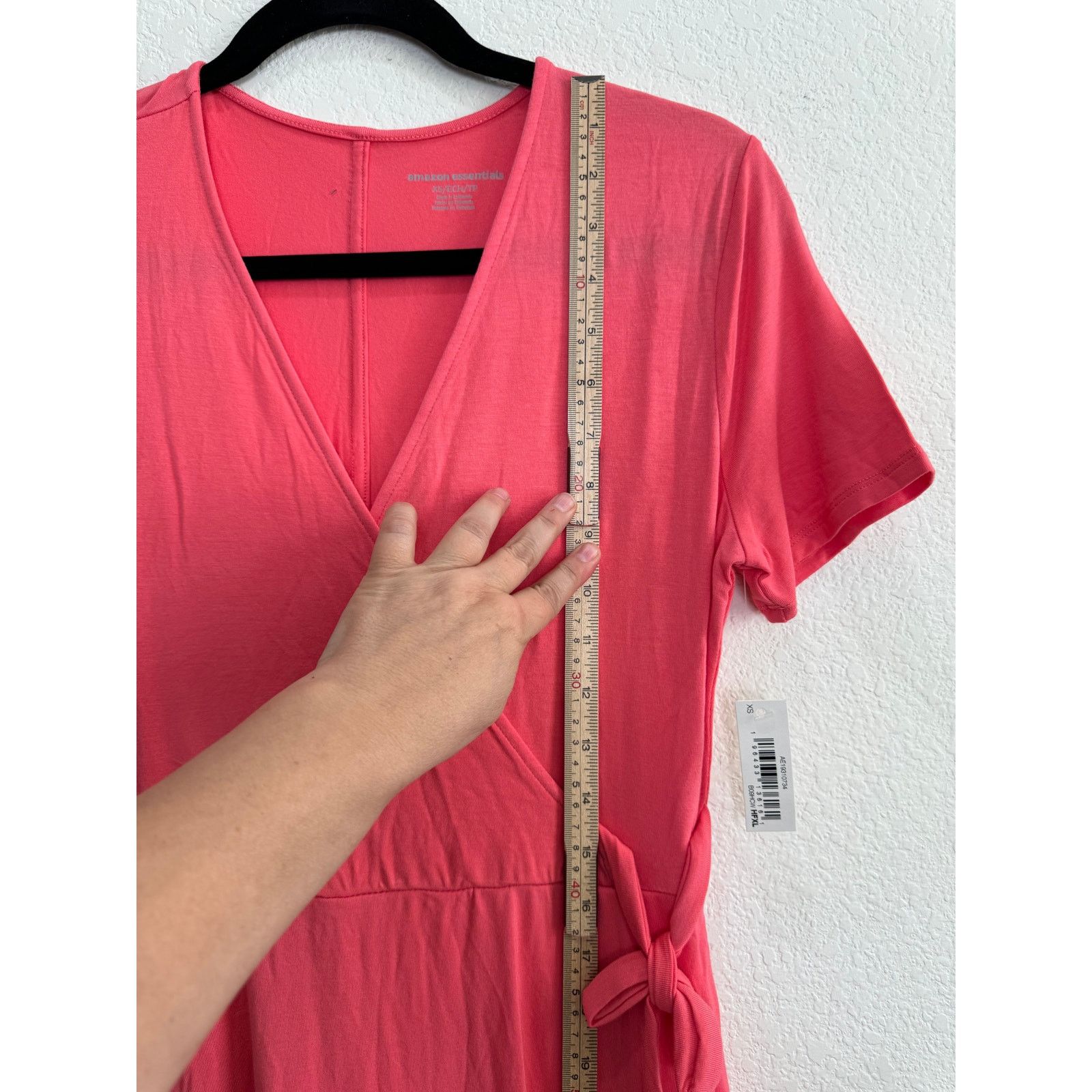 Other NWT Amazon Women's Pink Faux Wrap T-Shirt Dress XS Size XS / US 0-2 / IT 36-38 - 2 Thumbnail