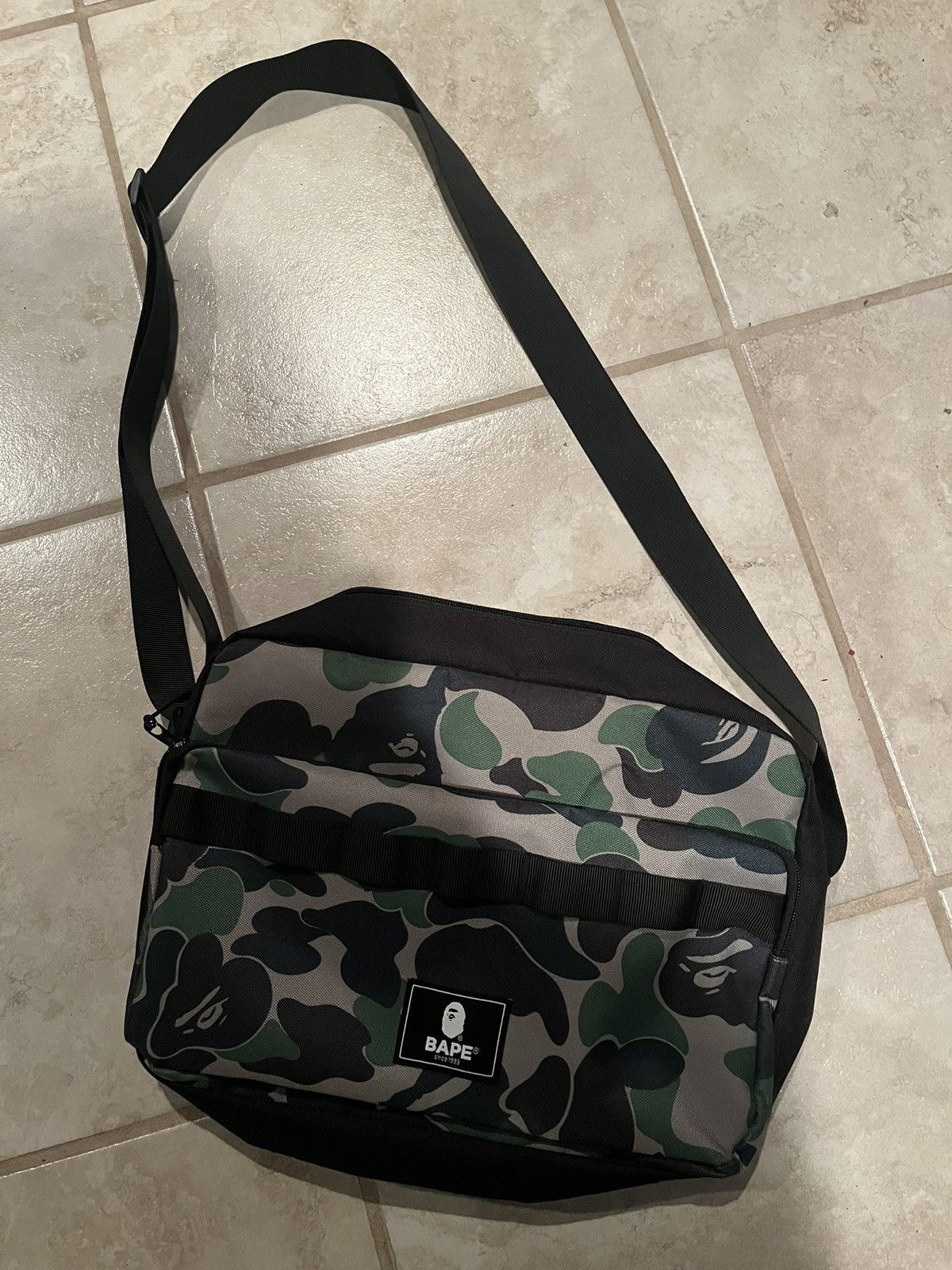 Bape A Bathing Ape Green Camo Side Bag Size ONE SIZE - 1 Thumbnail