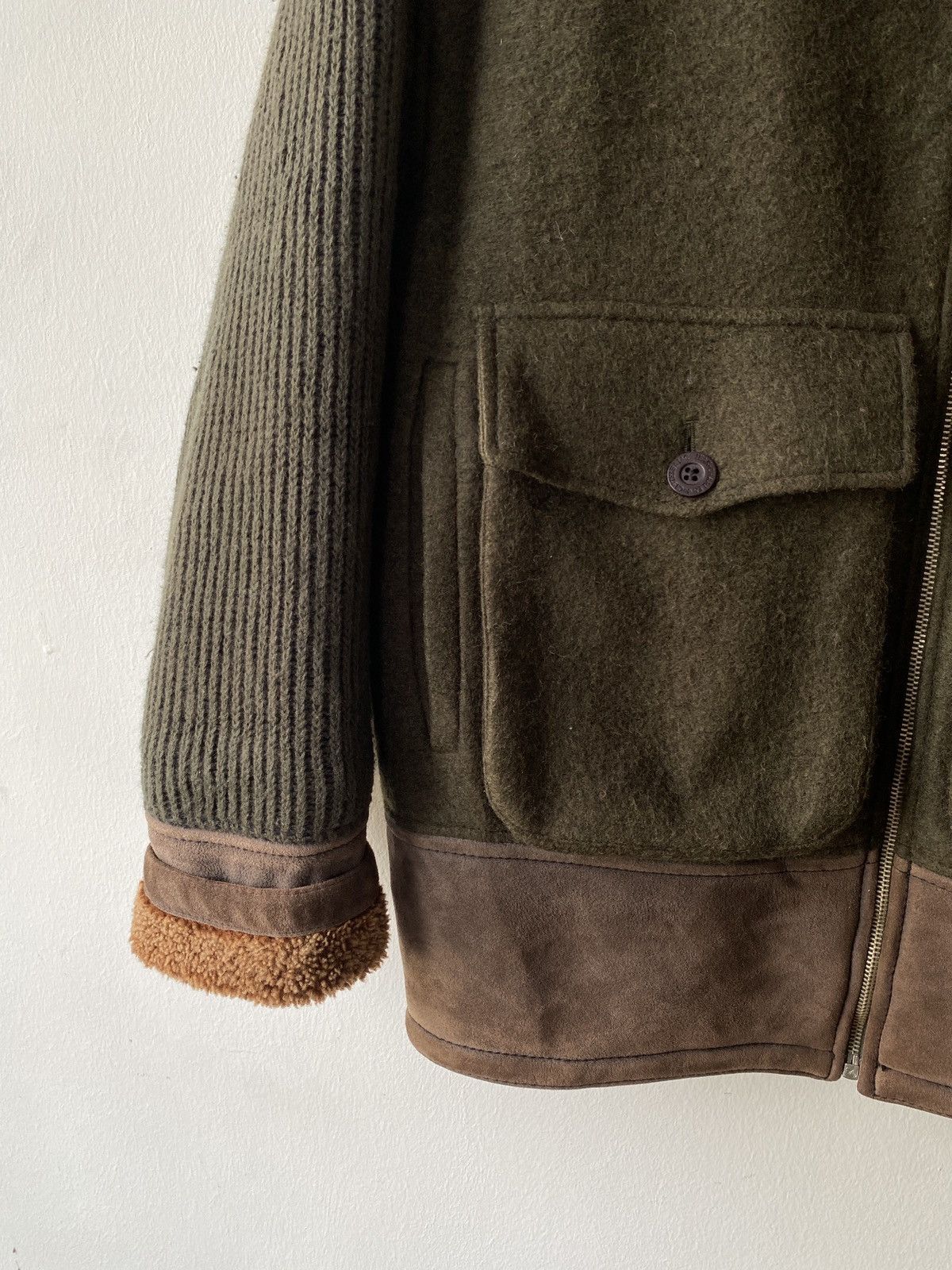 Jean Charles De Castelbajac × Vintage 1980s - Jean De Castelbajac Wool/Knit Flying Fur Jacket Size US L / EU 52-54 / 3 - 11 Thumbnail