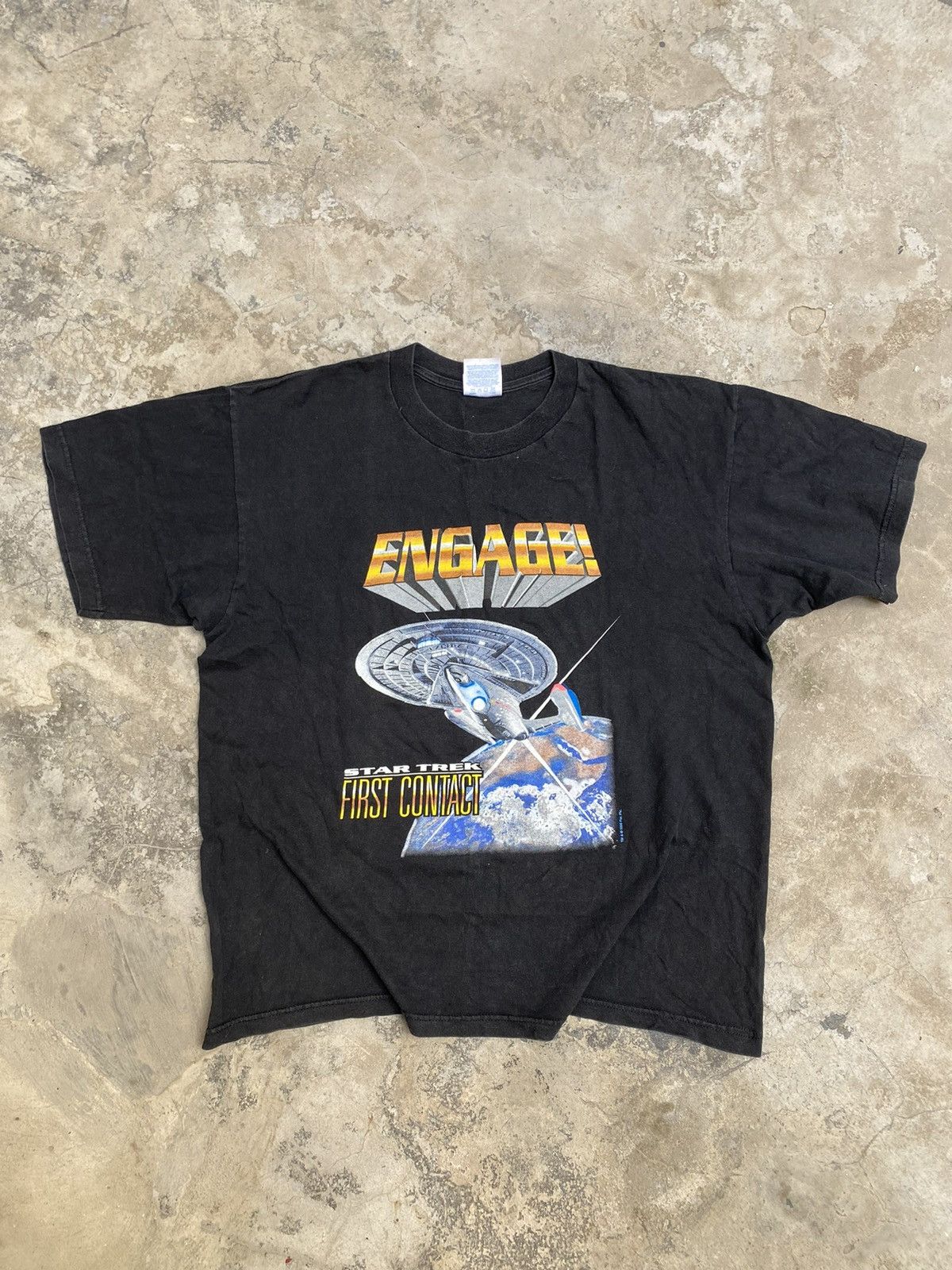 Sci-Fi Fantasy × Vintage EXTREMELY RARE Vintage 1996 Star Trek Tshirt Size US XL / EU 56 / 4 - 1 Thumbnail