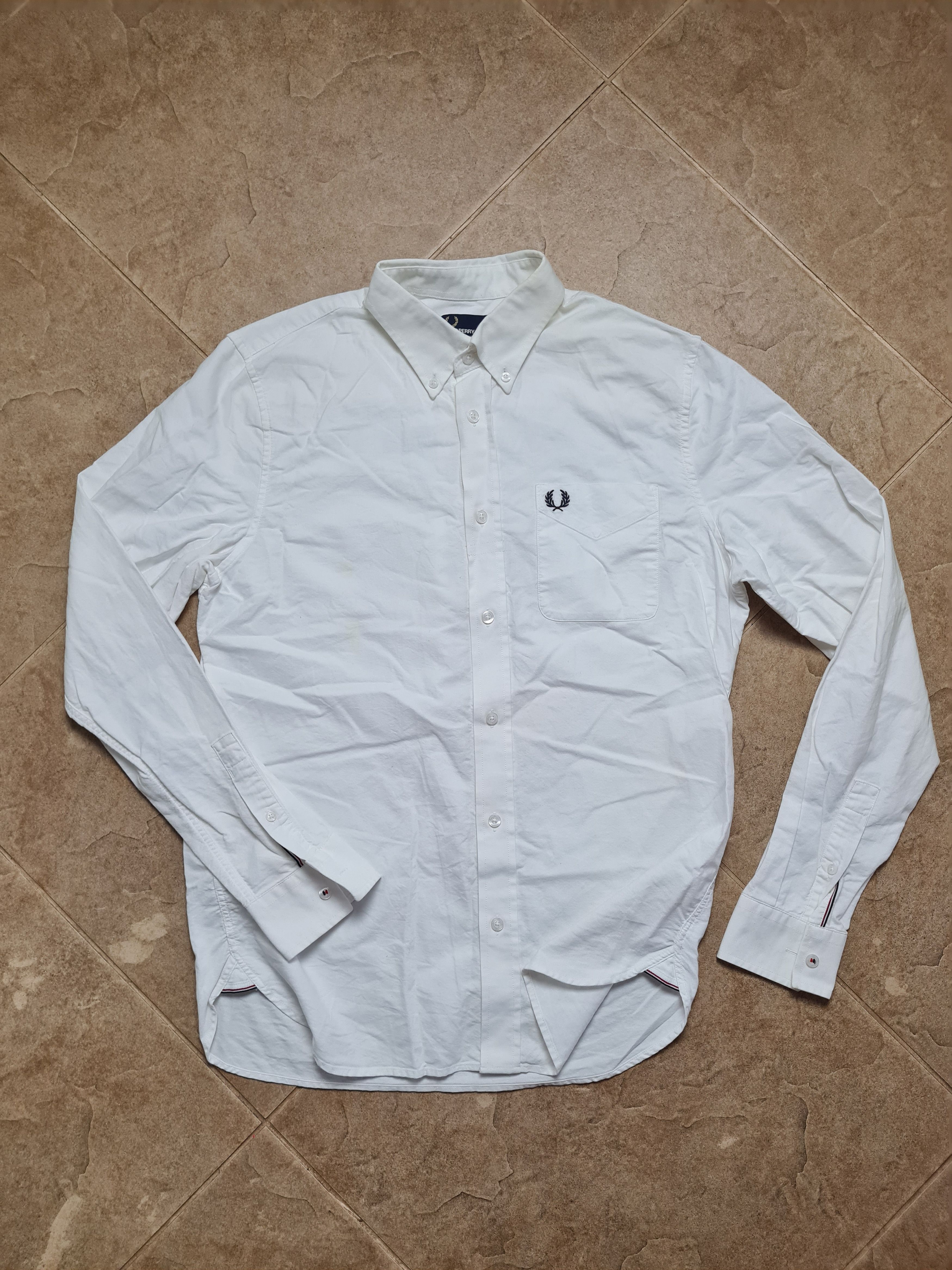 Fred Perry Fred Perry Oxford Shirt White Long Sleeve Cotton Button Down Size US M / EU 48-50 / 2 - 4 Thumbnail