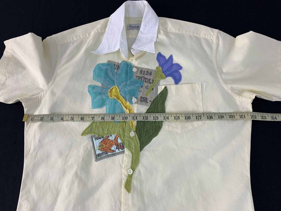 Japanese Brand Ficce Yoshiyuki Konishi Embroidery Floral Stamp Button Up Size M / US 6-8 / IT 42-44 - 9 Thumbnail