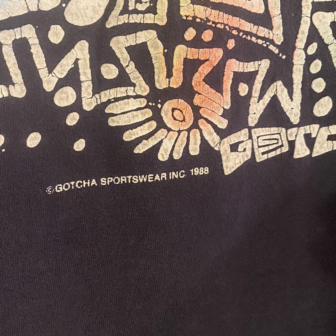 Gotcha × Vintage Vintage 80s Gotcha T-Shirt - Single Stitch Made in USA Size US L / EU 52-54 / 3 - 8 Thumbnail