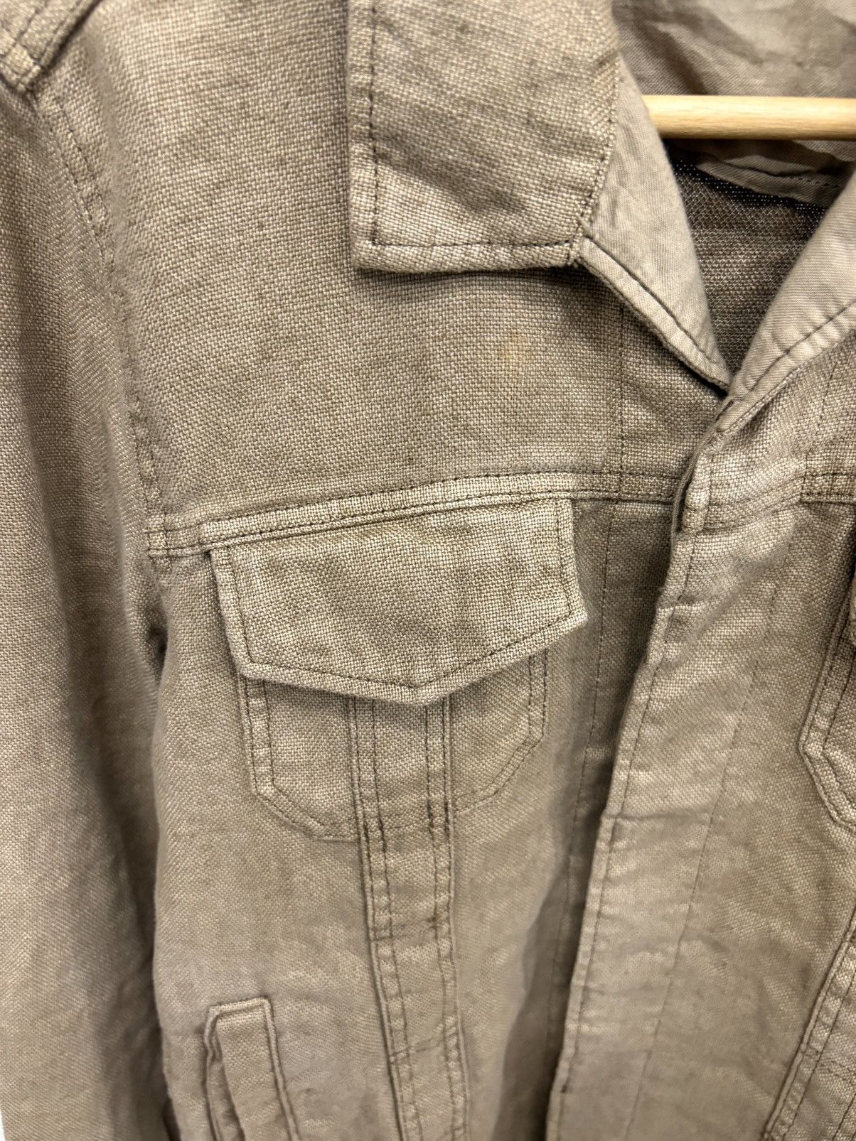 If Six Was Nine Royal Flush Linen Jacket Distressed Trucker Size US M / EU 48-50 / 2 - 13 Thumbnail