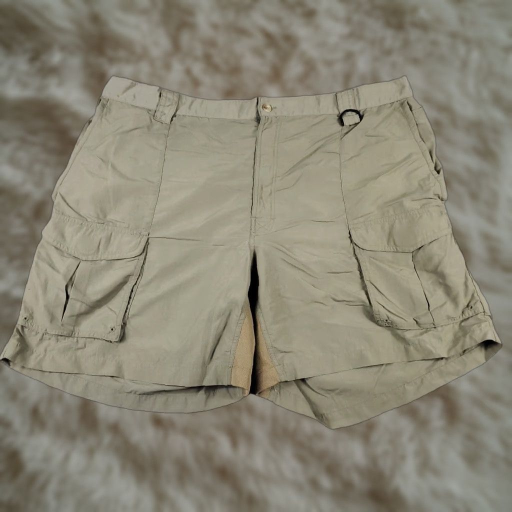 Vintage Columbia Cargo Shorts Mens 2XL Beige Outdoors Hiking Polyester Cargo Pocket Regular Size US 39 - 1 Thumbnail