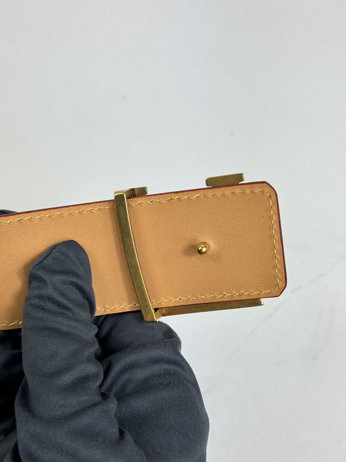 Louis Vuitton LV INITIALS 40MM MONOGRAM REVERSIBLE BELT Size 34 - 3 Thumbnail